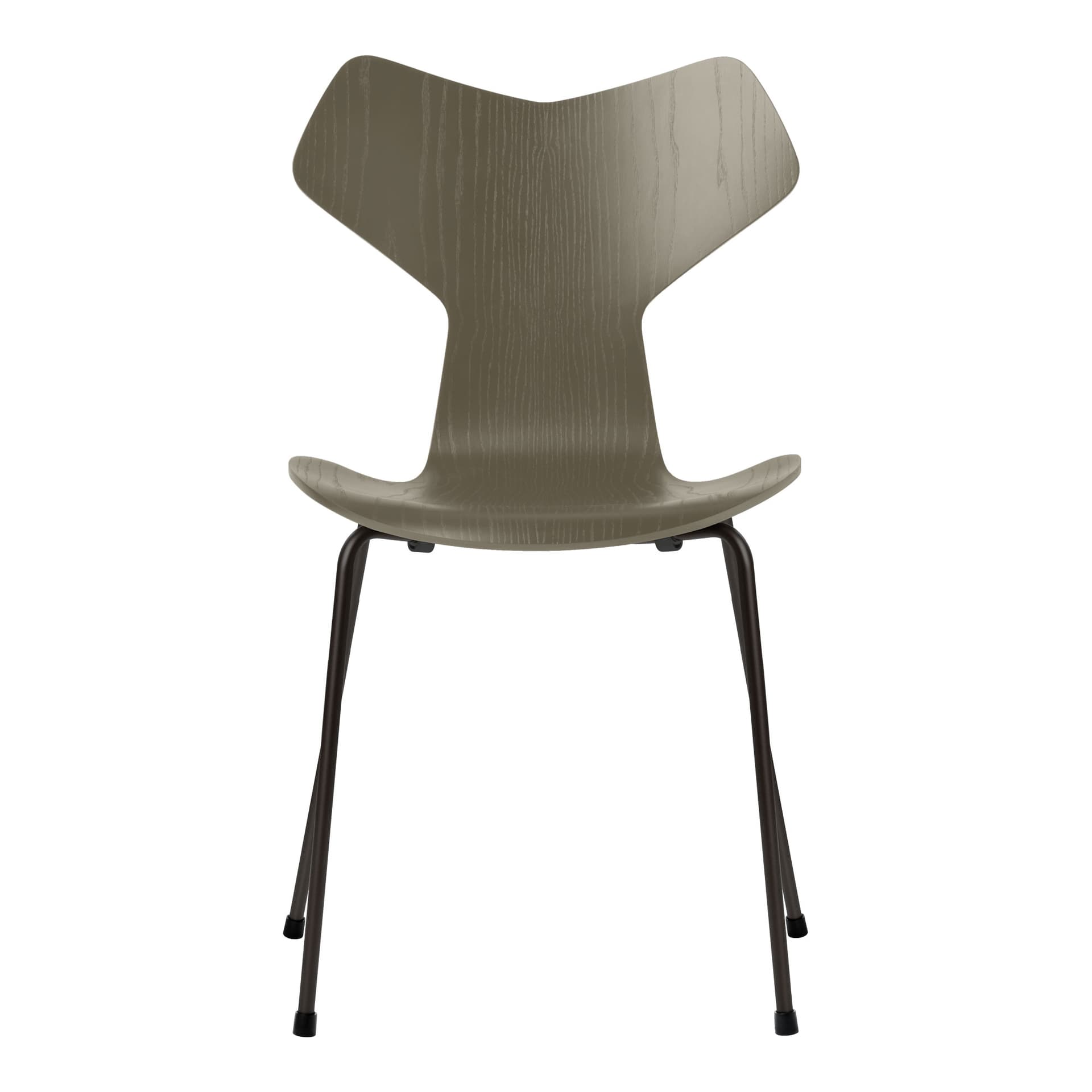 Fritz Hansen - Grand Prix 3130 Olive Green Färgad Ask/Black - Spisestoler - Arne Jacobsen - Grønn - Metall/Tre