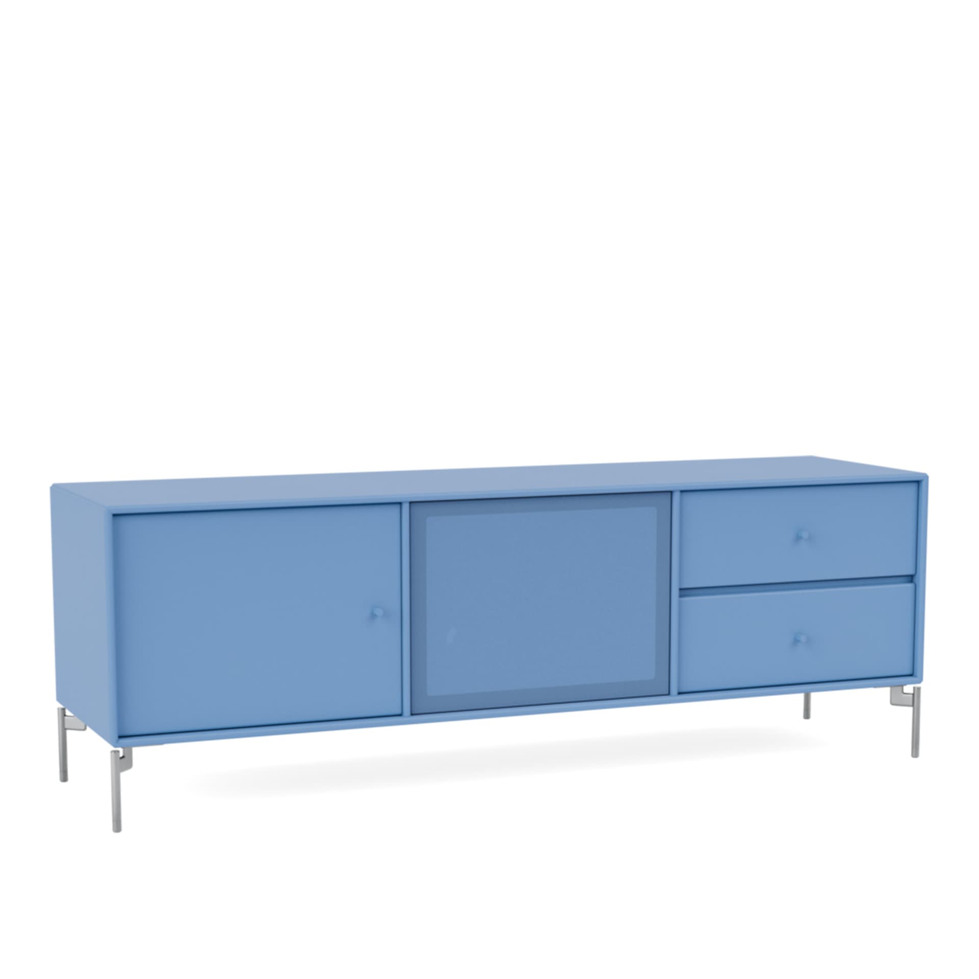 Montana - Octave Vi TV Bench 154-Azure Matt Chrome - TV-benker - Peter J. Lassen - Blå - Tre