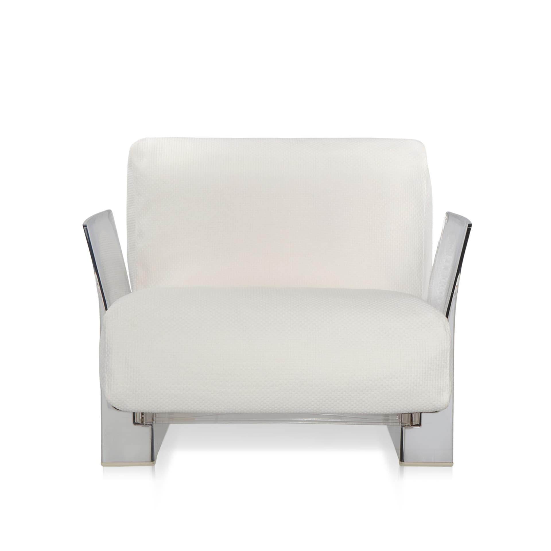 Kartell - Pop Outdoor Armchair 7041, Ikon White - Utendørs lenestoler - Piero Lissoni - Hvit - Tekstilmateriale/Skum/Plast