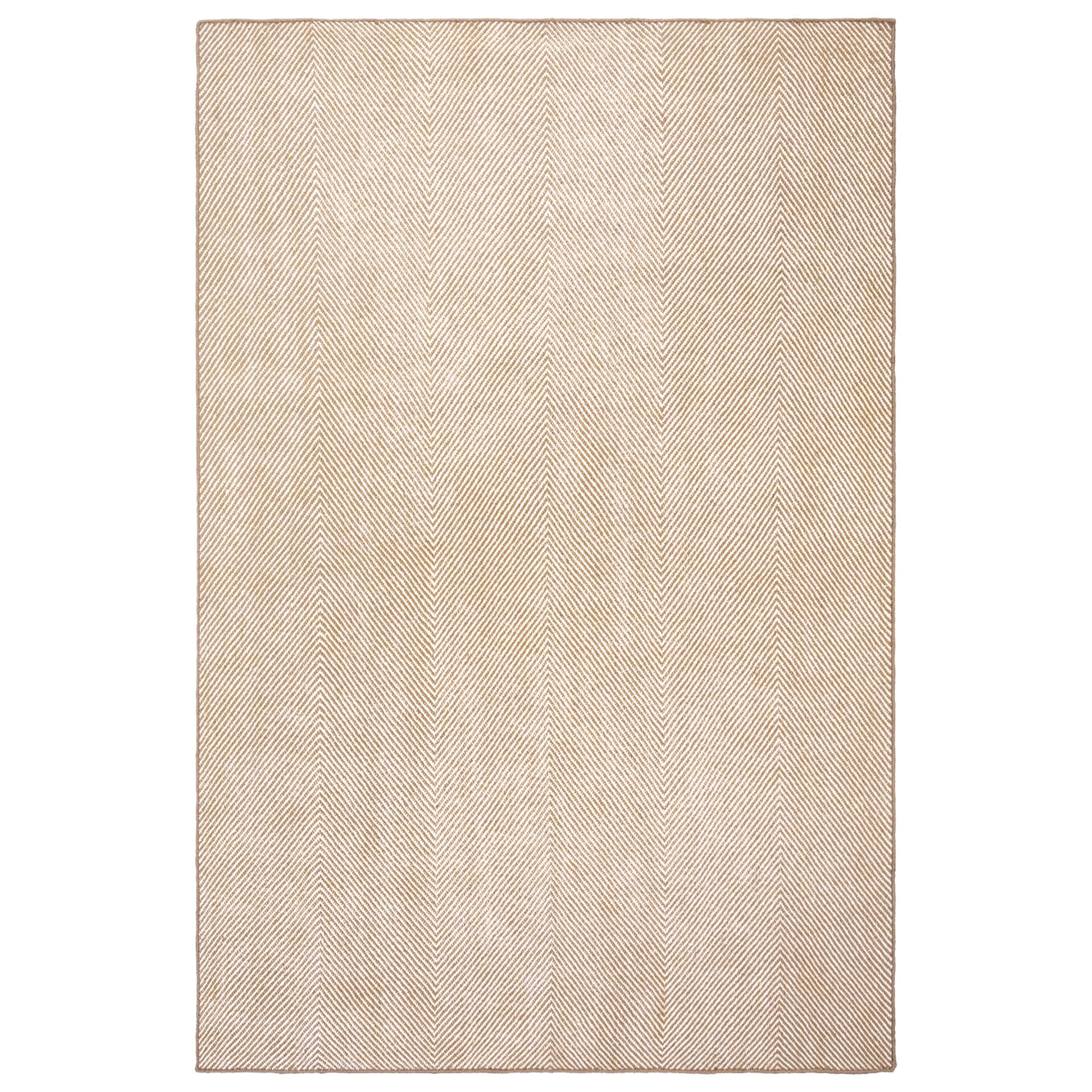 Nordic Knots - Jute Herringbone Natural/Cream 170x240 cm - Ensfargede tepper - Beige - Jute