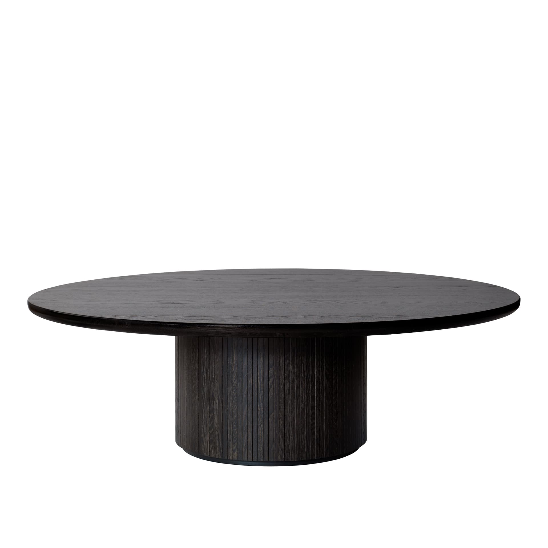 Gubi - Moon Coffee Table Round H45 x Ø150, Brown/Black Stained Veneer Oak Lacquered - Sofabord - Space Copenhagen - Tre