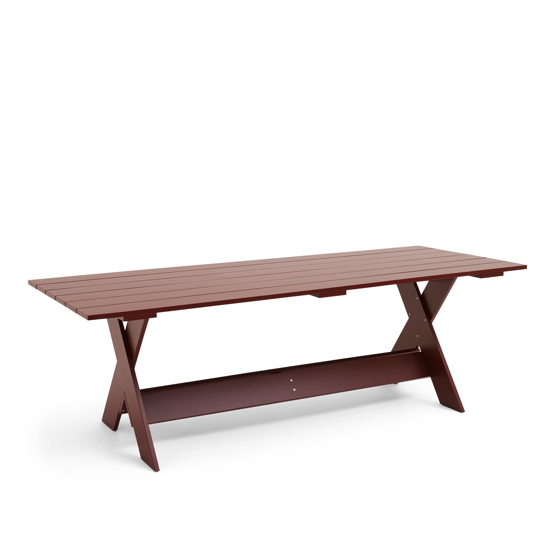HAY - Crate Dining Table L230 - Iron red - Utendørs spisebord - Gerrit Rietveld - Rød - Tre