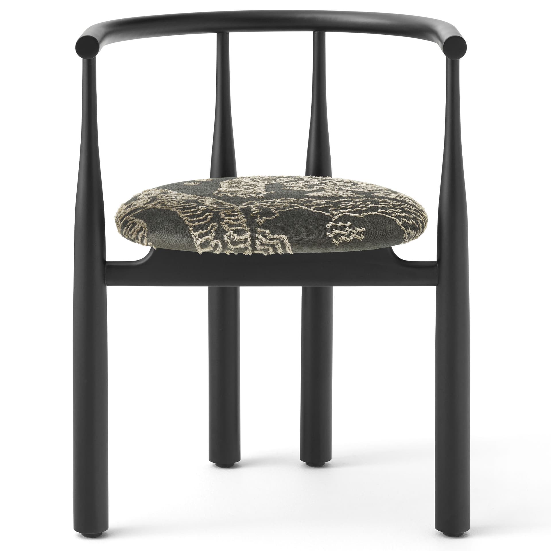 New Works - Bukowski Chair Black, Dedar, Tiger Mountain, 003 - Spisestoler - Steven Bukowski - Svart - Tre