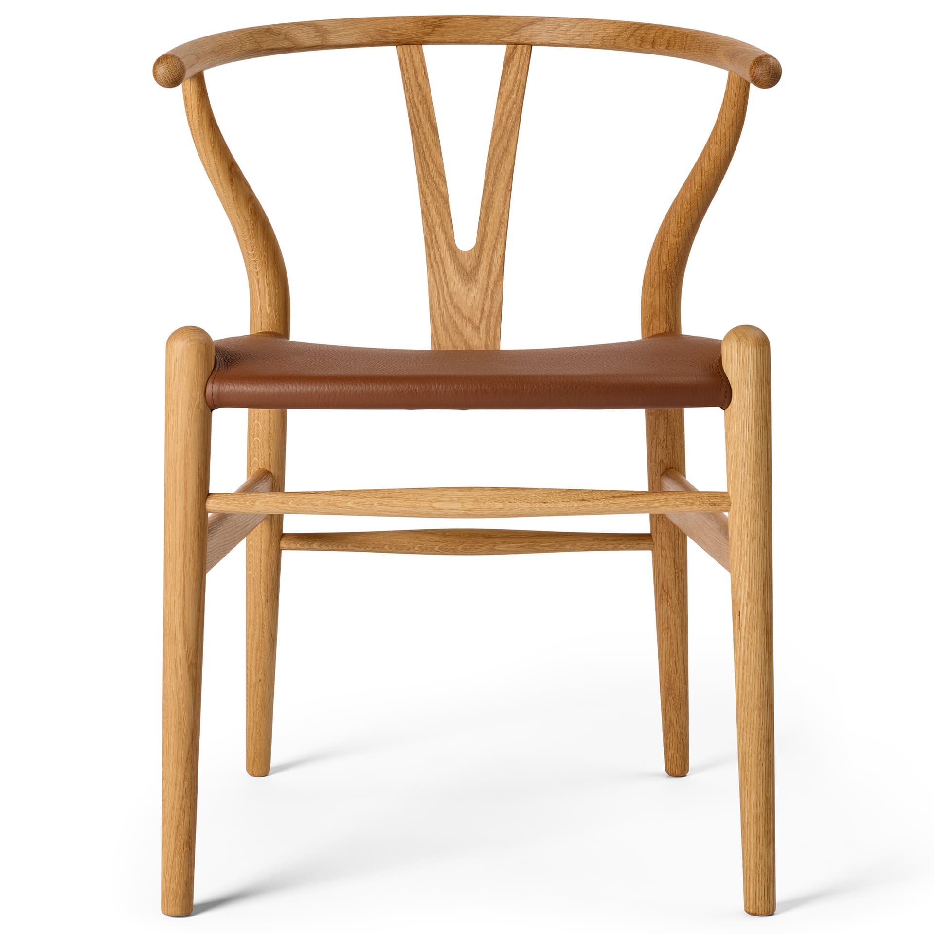 Carl Hansen - CH24P Wishbone Chair, Oak Oil, Loke 7060, Brown - Spisestoler - Hans J. Wegner