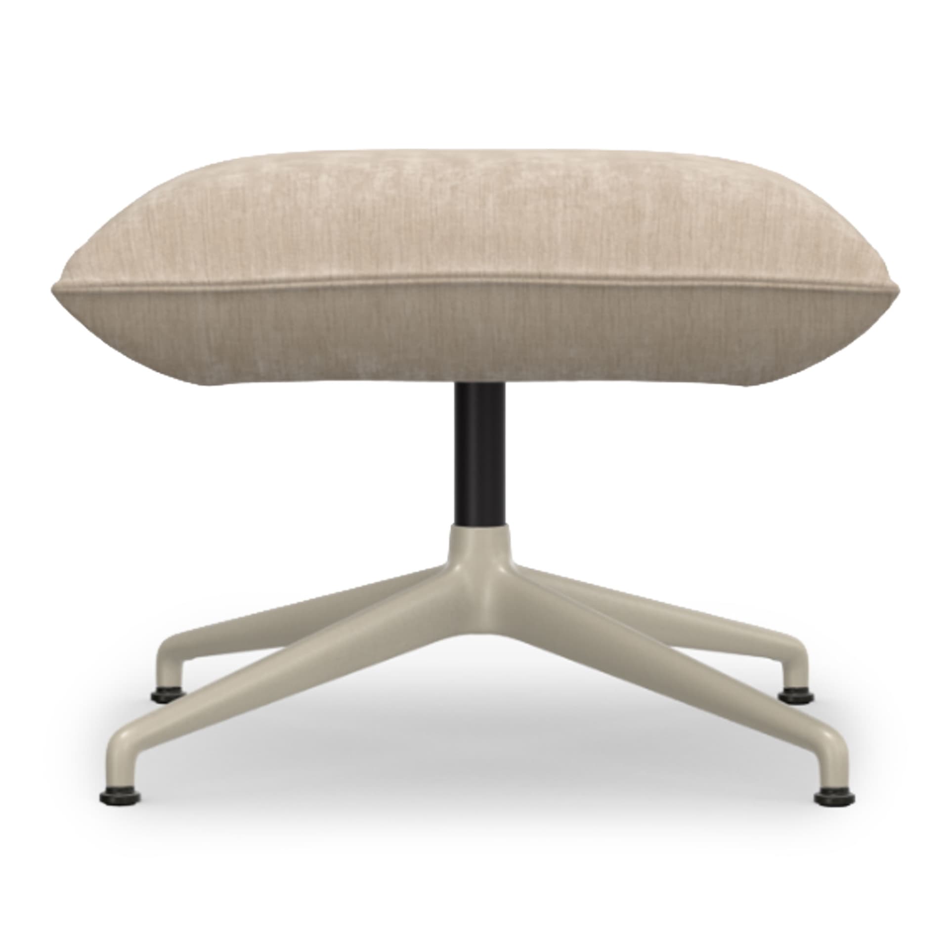 Vitra - Bascule Ottoman fotskammel Iroko 2 / 09 Cream - Skamler & Taburetter - Beige - Tekstilmateriale