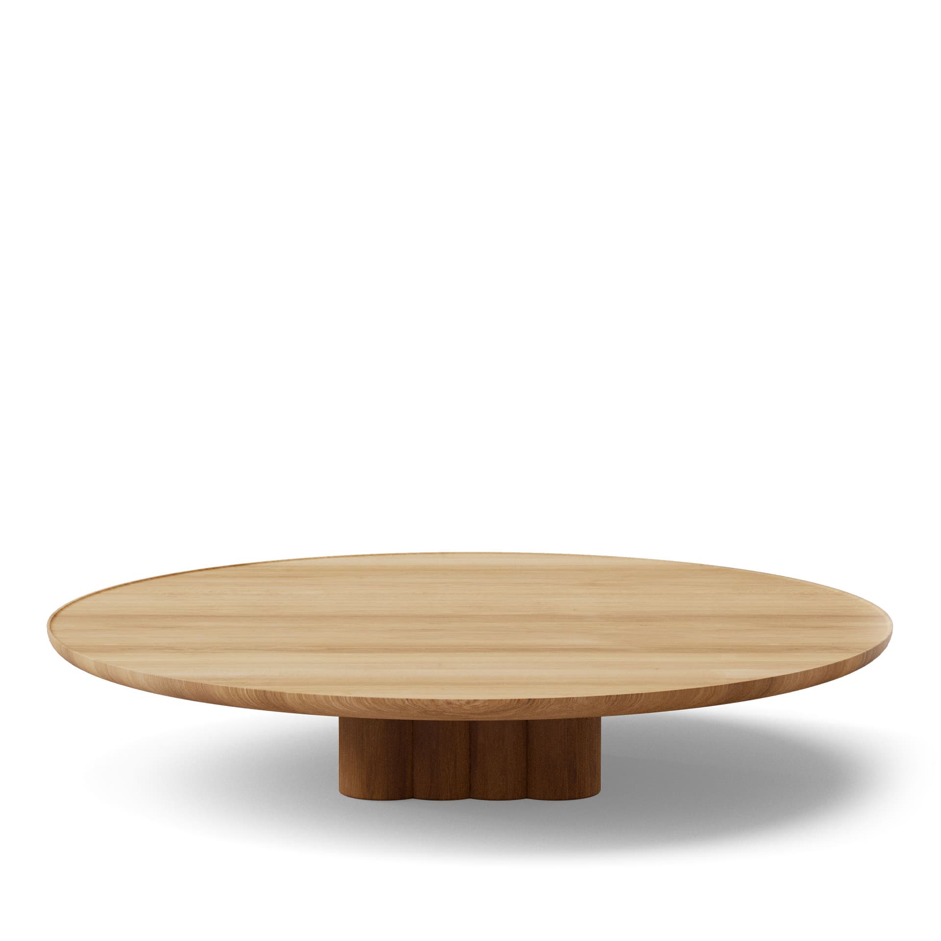 Dk3 - Plush Coffee Table Round Ø130 x H29 cm   Oak - oil - Sofabord - Jacob Plejdrup - Beige