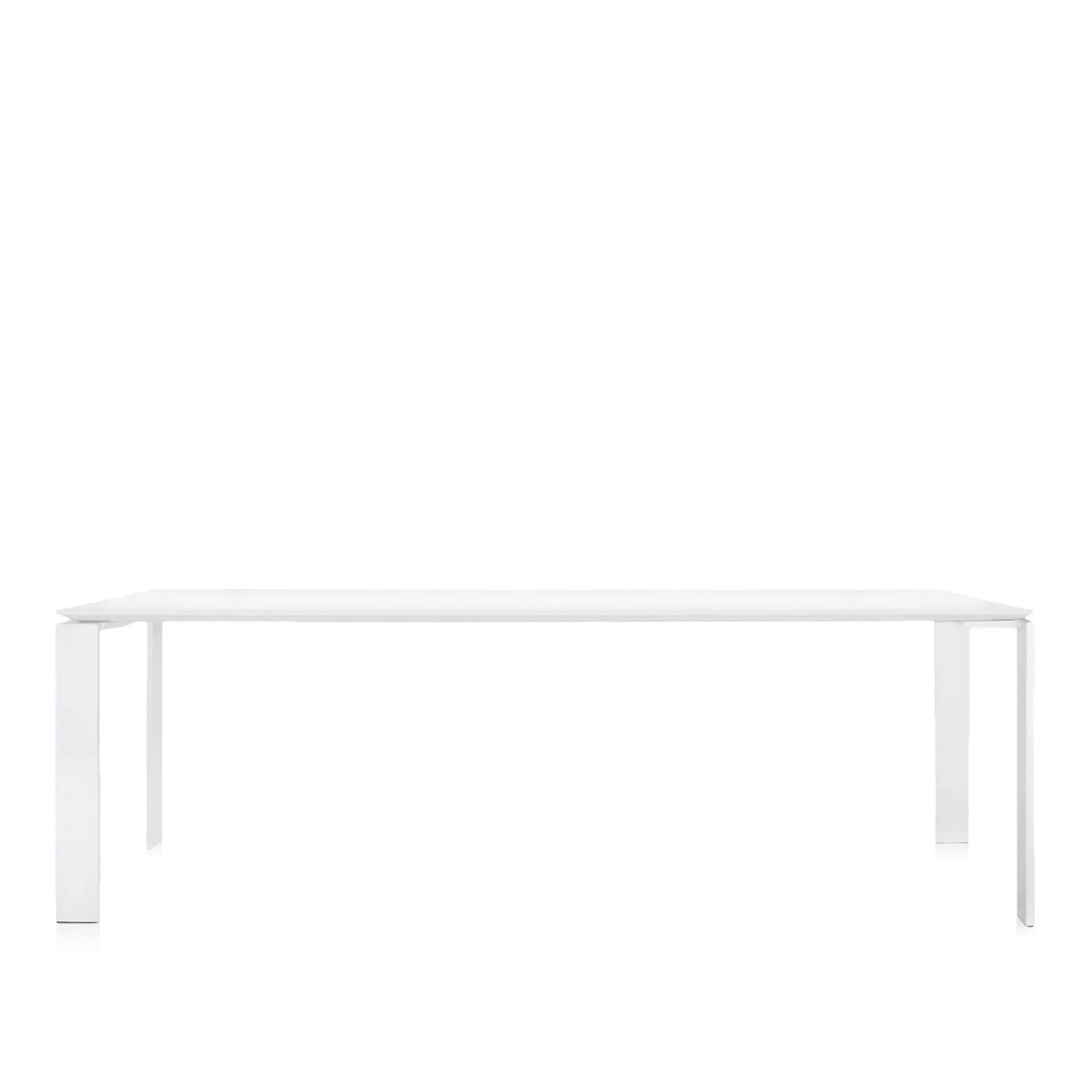 Kartell - Four Table 4524 223x79, White/White, Scratch-Proof Laminate - Spisebord - Ferruccio Laviani - Hvit - Laminat/Metall
