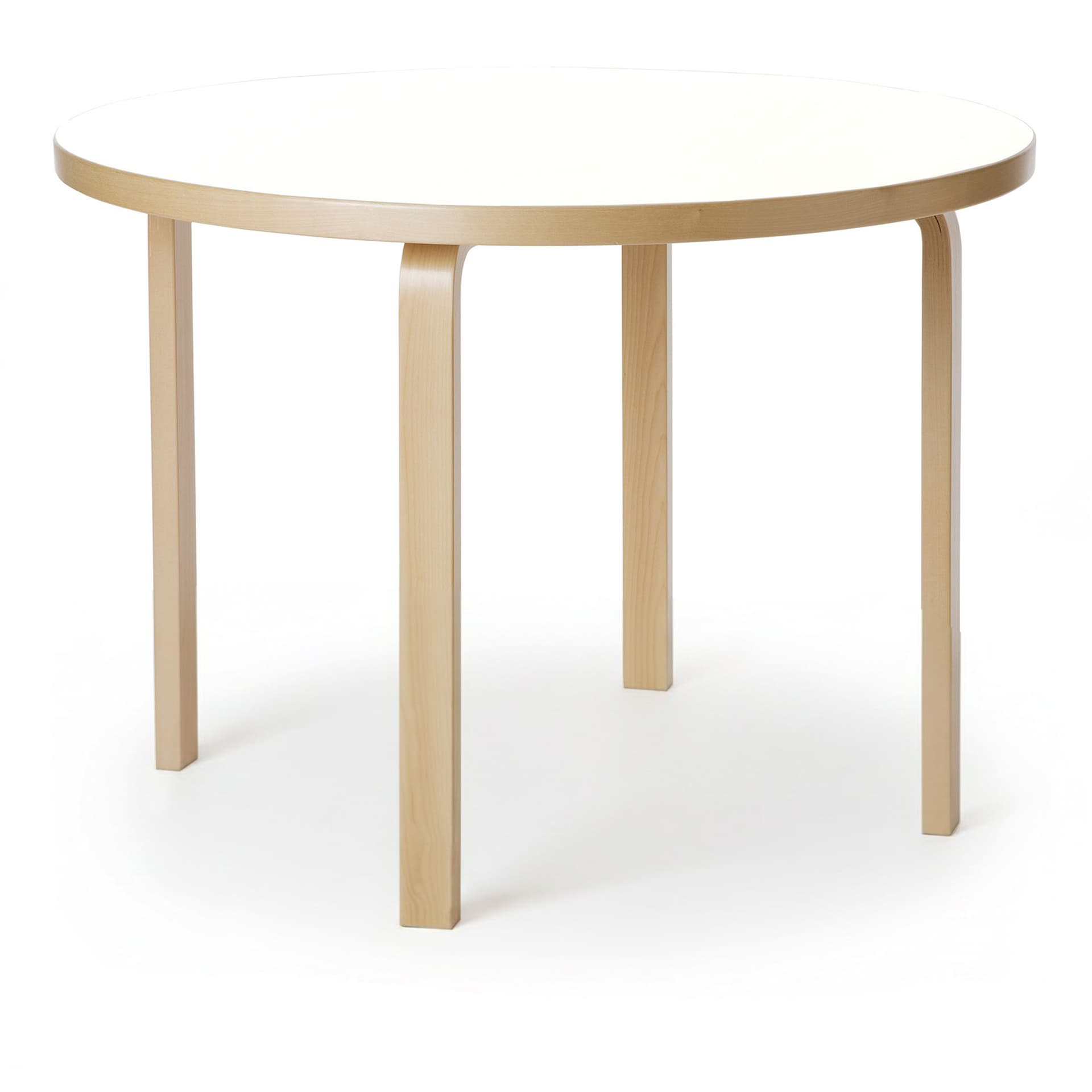 Artek - Aalto Bord 90A, Vit laminat, Klarlackad - Spisebord - Alvar Aalto - Hvit - Tre