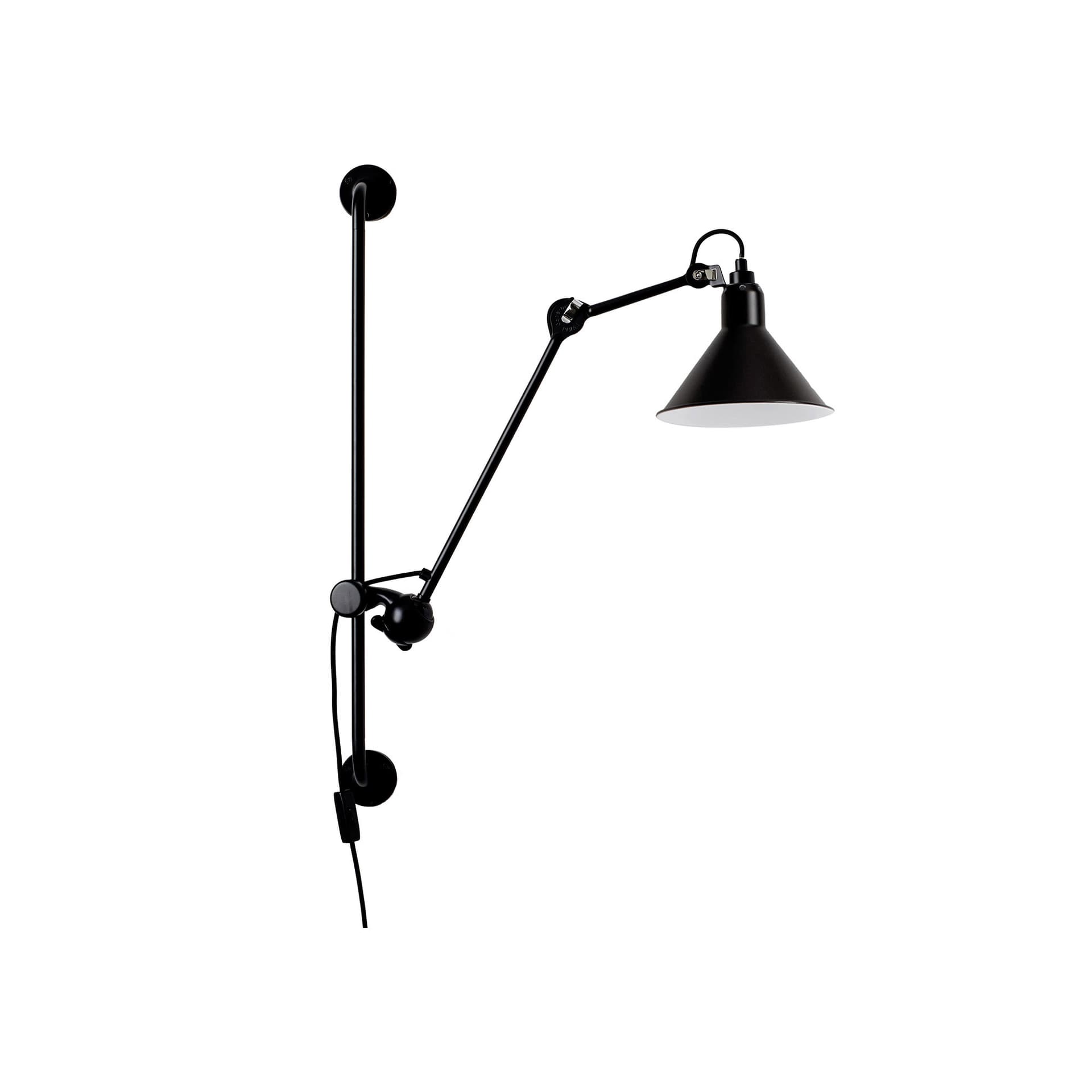 DCWéditions - Lampe Gras No210 - Conic, Svart - Vegglamper - Bernard-Albin Gras - Svart - Metall