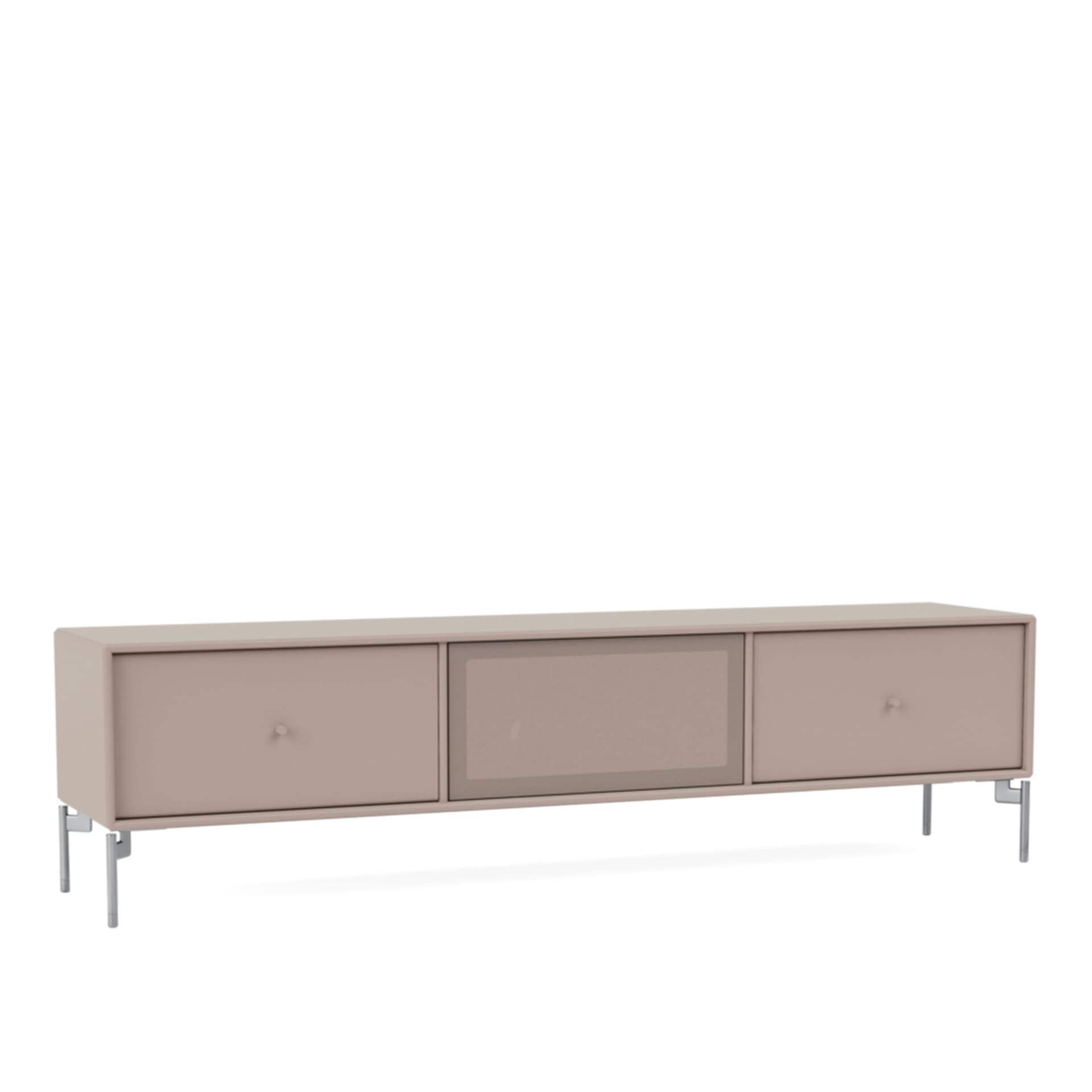 Montana - Octave V TV Bench 137-Mushroom Matt Chrome - TV-benker - Peter J. Lassen - Beige - Tre