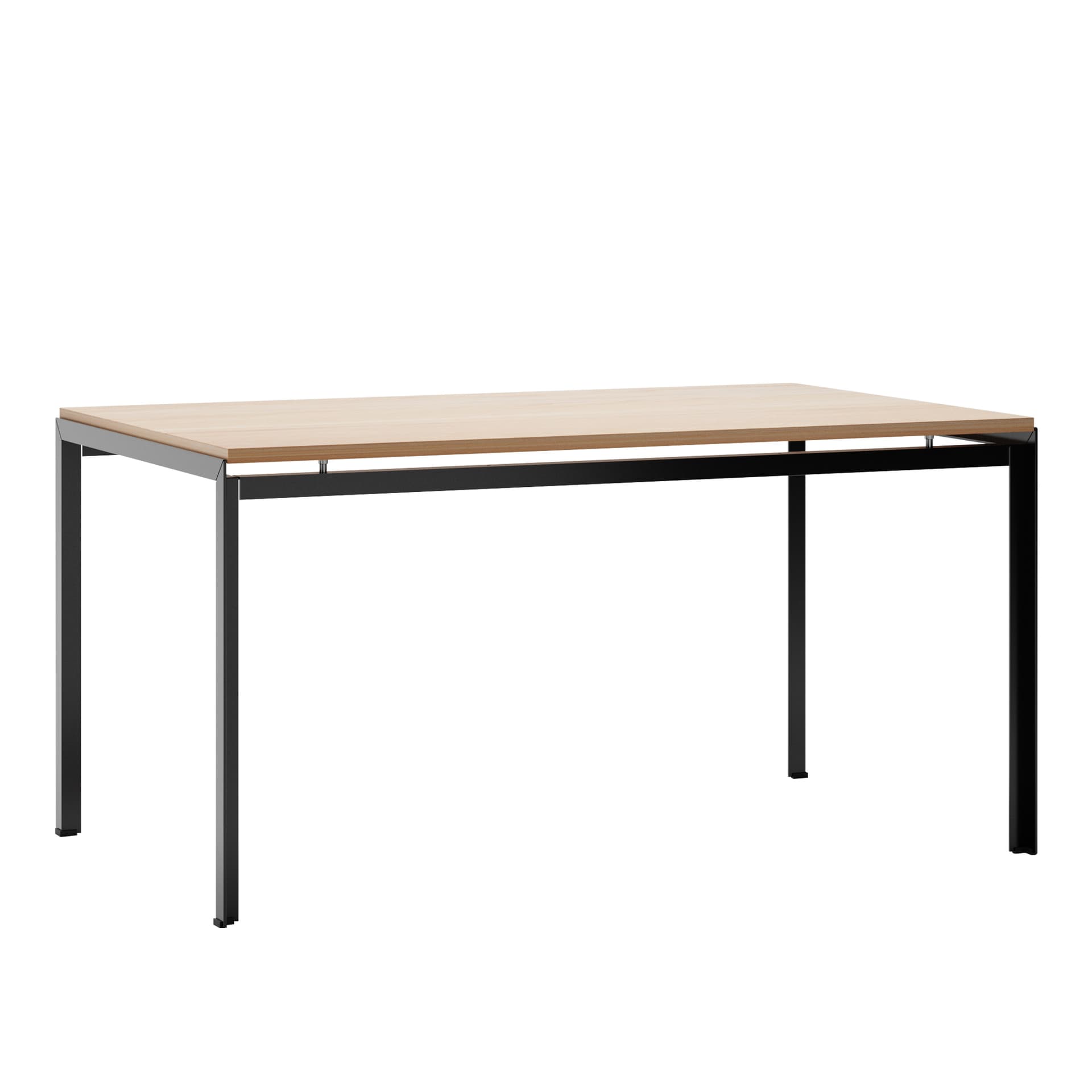Carl Hansen - PK52A - Skrivbord, Oljad Ek, Svart pulverlack - Skrivebord - Poul Kjærholm - Tre farget - Metall/Tre