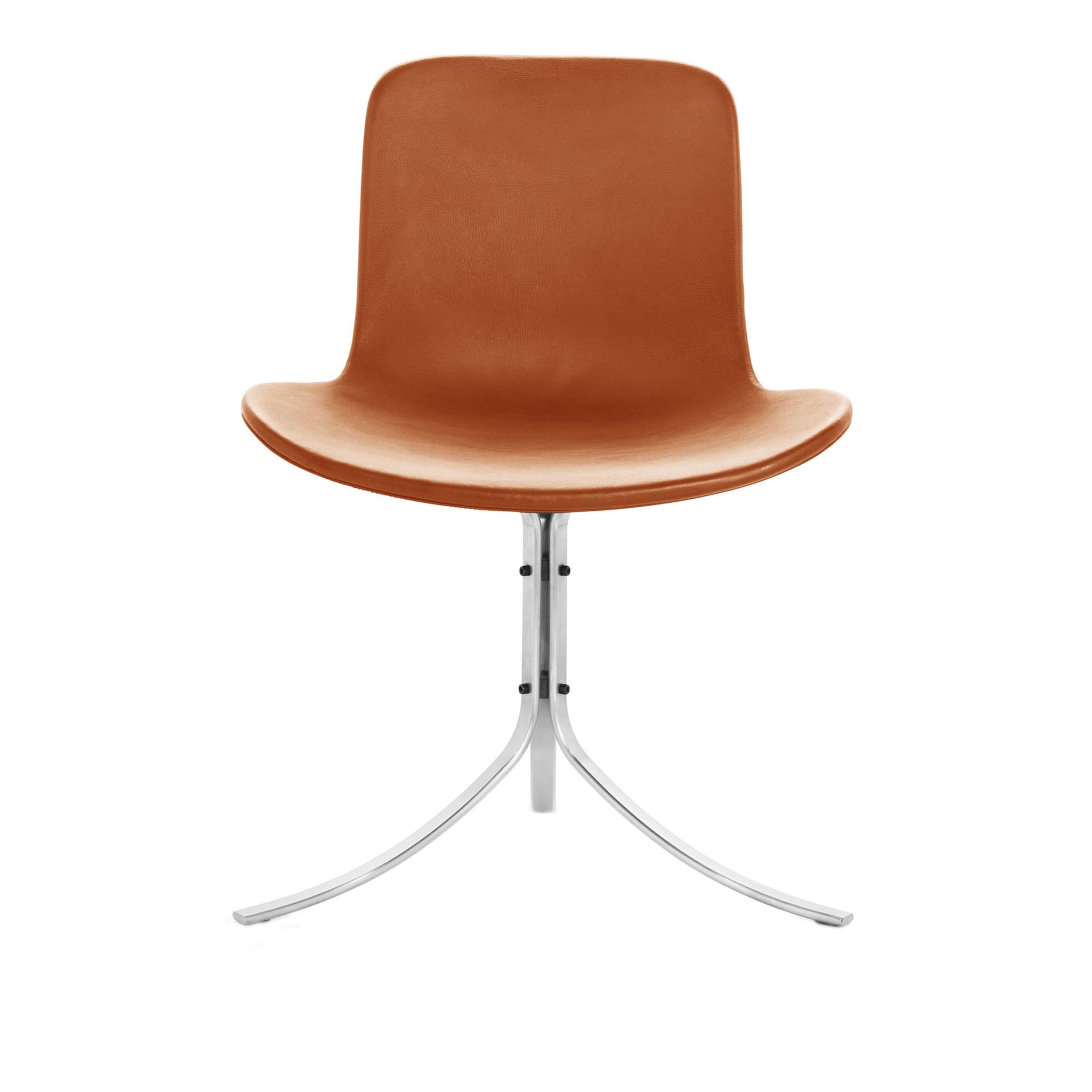 Fritz Hansen - PK9 Grace Walnut - Spisestoler - Poul Kjærholm - Brun - Lær/Metall/Syntetisk materiale