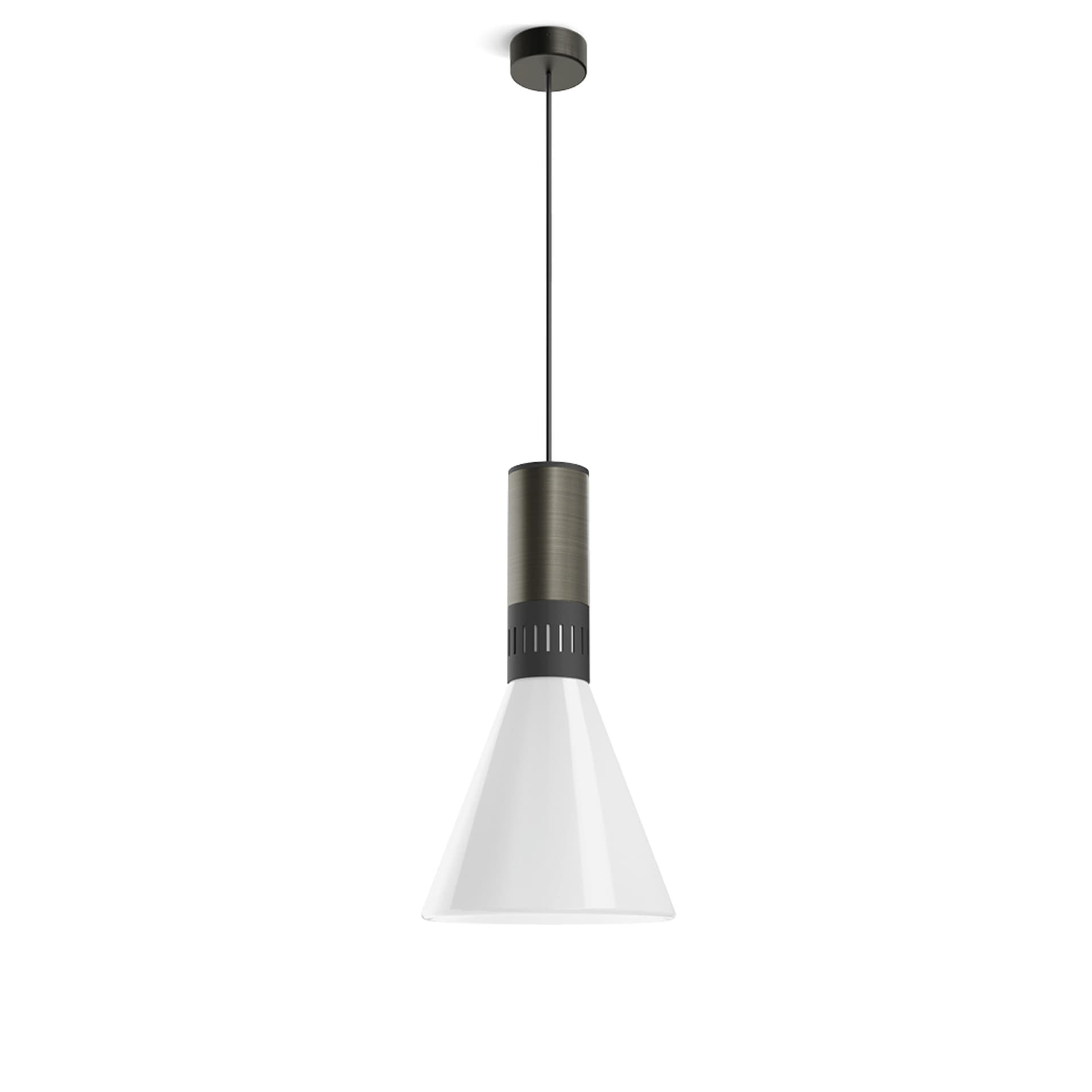 Stilnovo - Cono Single Phase-Cut pendellampe satin black nickel - Pendellamper - Stilnovo - Svart