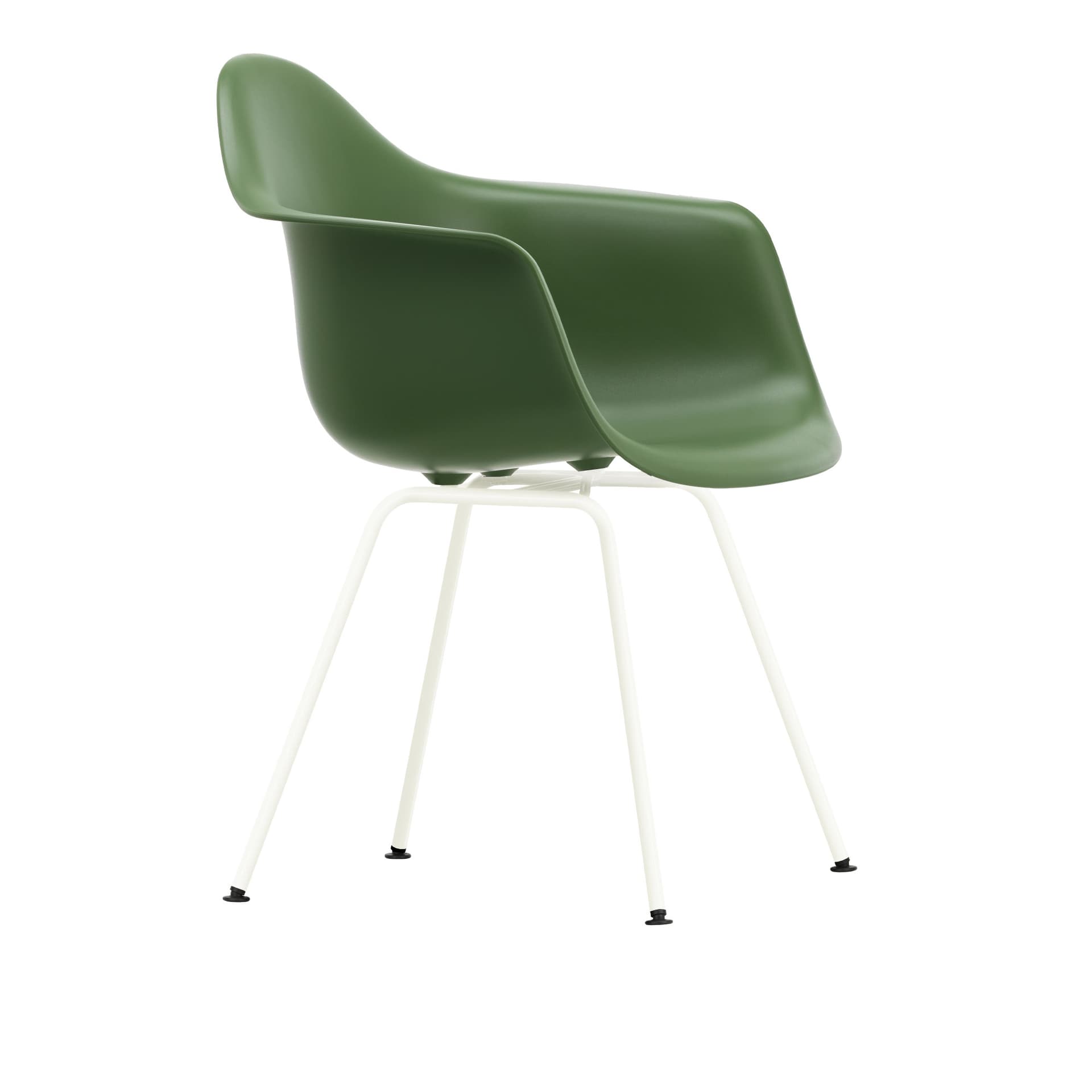 Vitra - Eames Plastic Armchair DAX - 48 Forest - White Base - Spisestoler - Charles & Ray Eames - Grønn - Metall/Plast