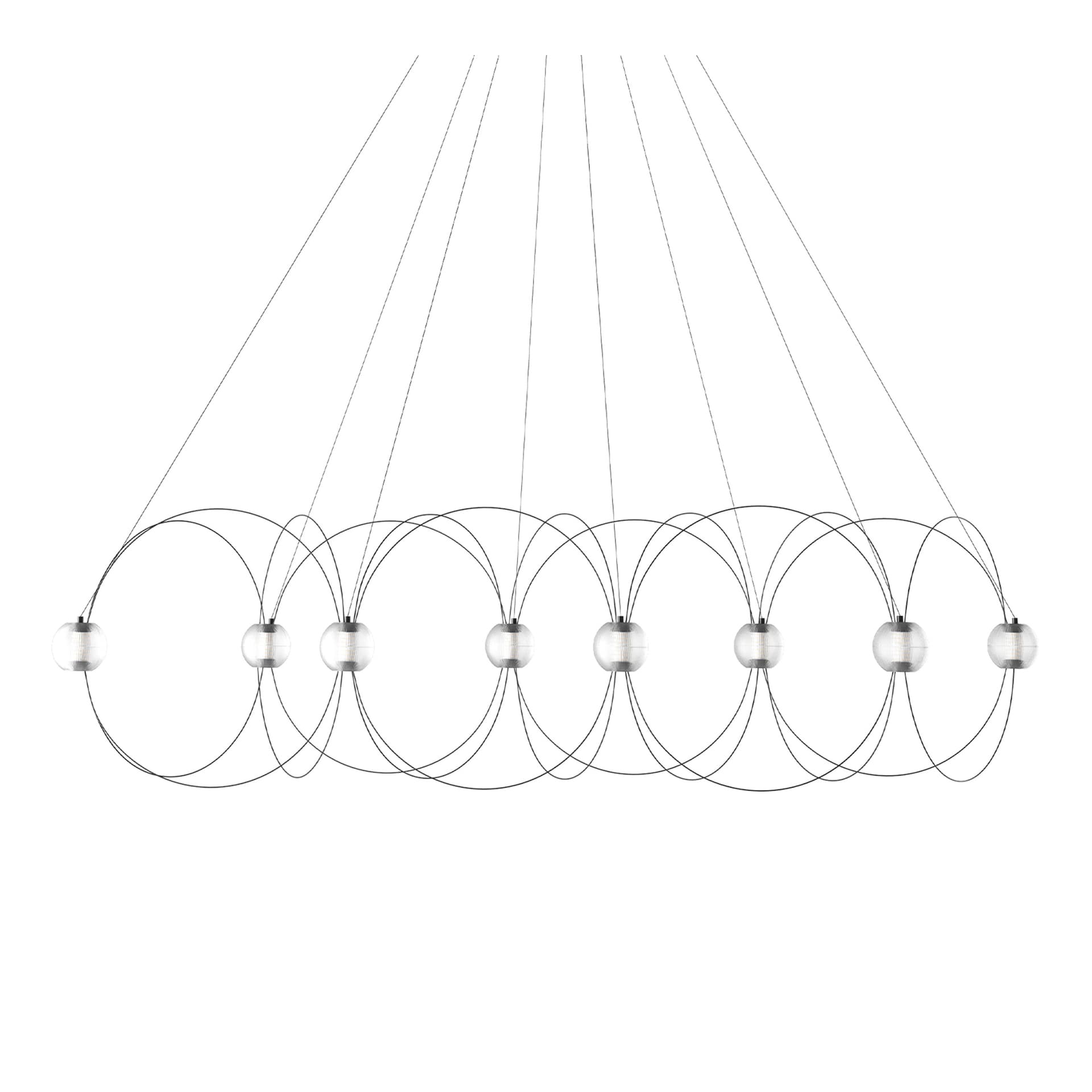 DCWéditions - Munari 8 Pendant lamp Partially Assembled H42 cm – Black - Pendellamper - Lutz Pankow - Svart - Metall/Plast