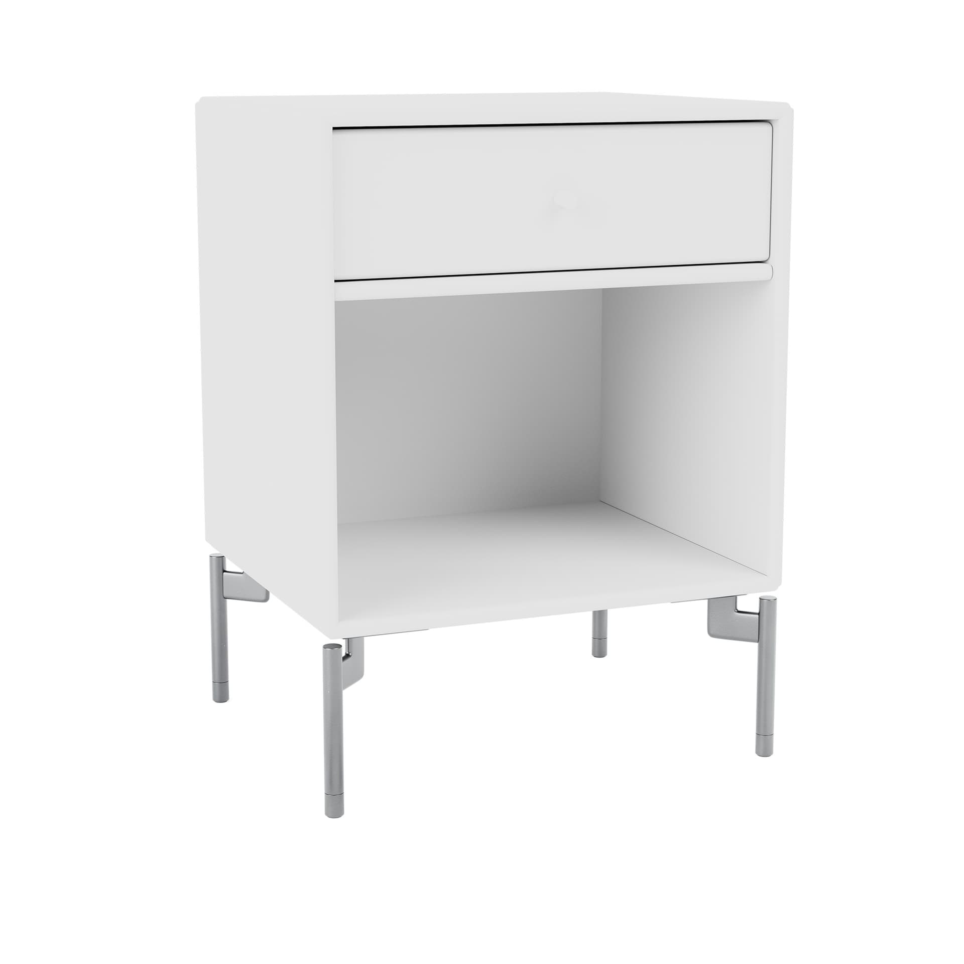 Montana - Dream Nightstand - New White / Matt Chrome Legs - Nattbord - Peter J. Lassen - Hvit