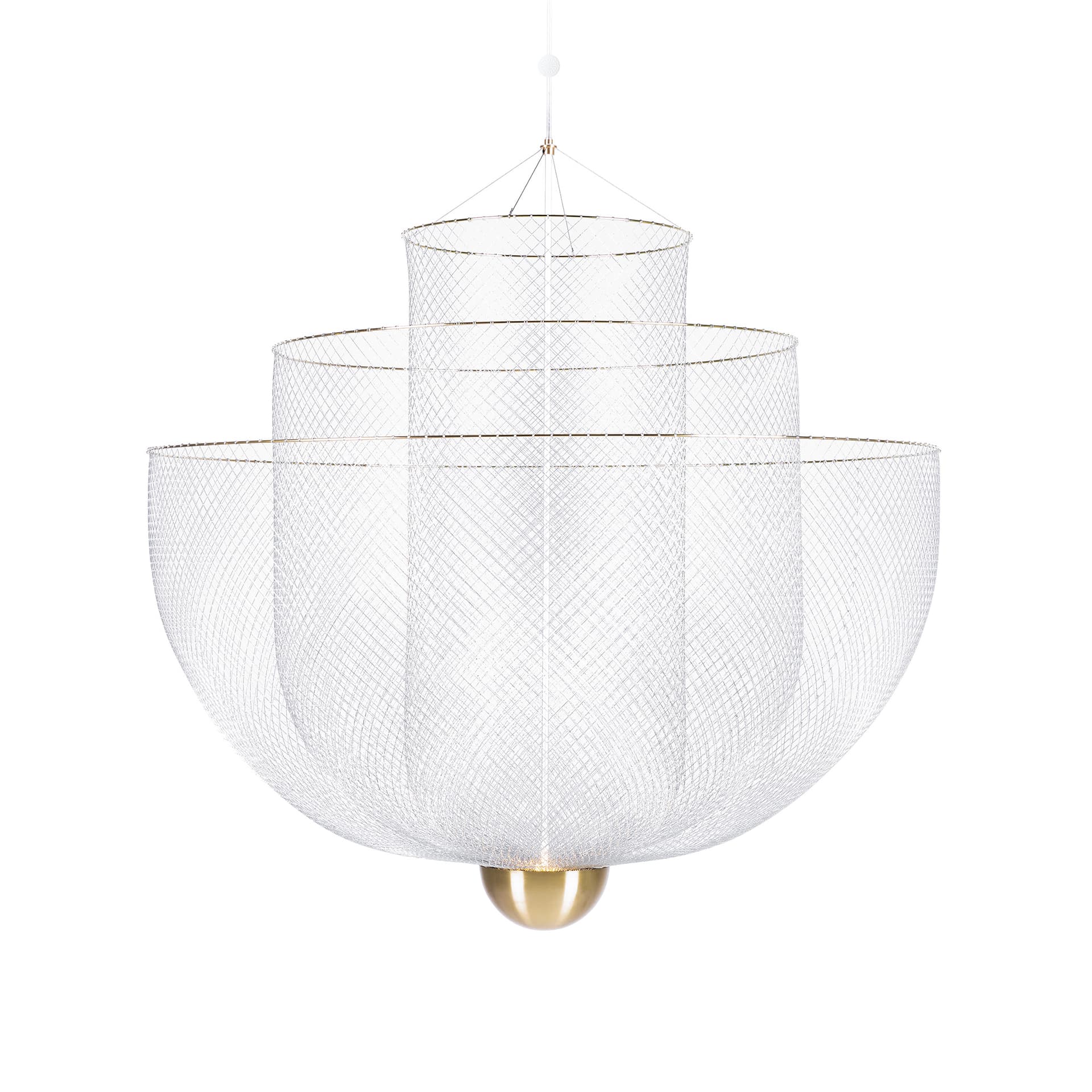 Moooi - Meshmatics Chandelier Large - Pendellamper - Rick Tegelaar - Sølv