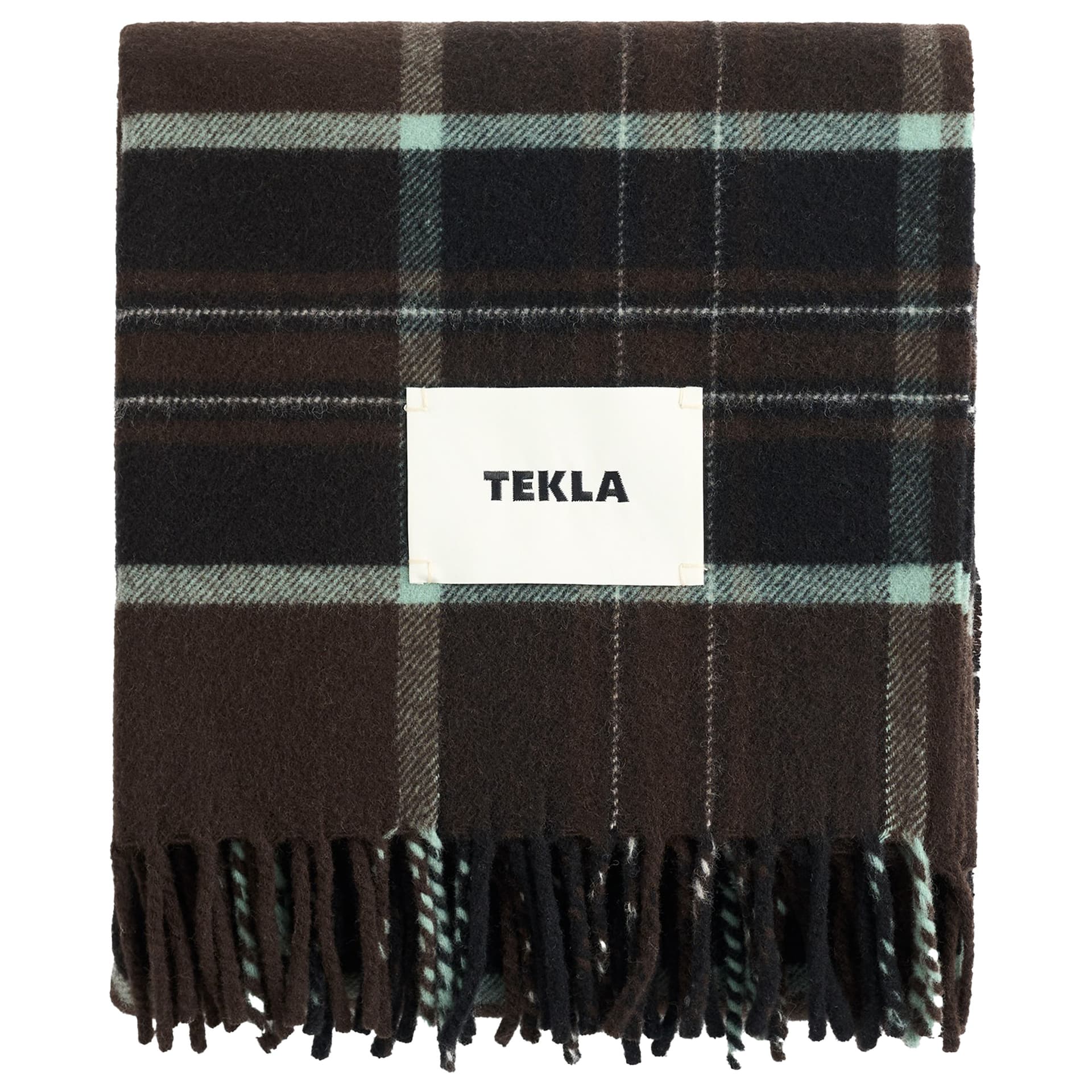 Tekla - Lambswool blanket with fringes, Fearn Plaid, 140X200 - Pledd og tepper - Ull