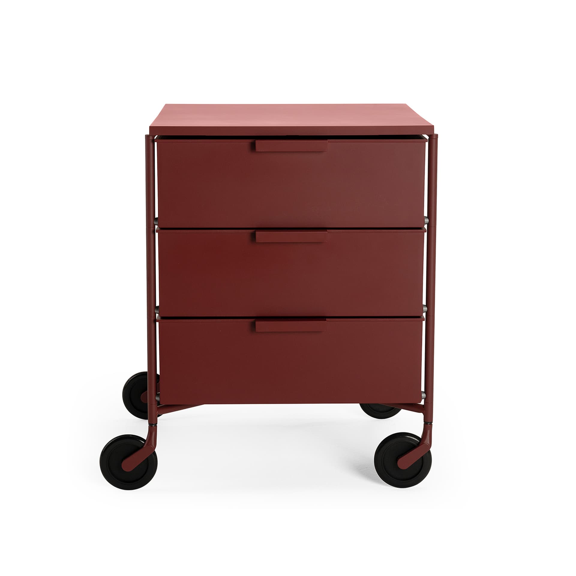 Kartell - Mobil Mat - 3 Drawers, Plum - Skuffeseksjoner - Antonio Citterio - Rød - Metall/Plast