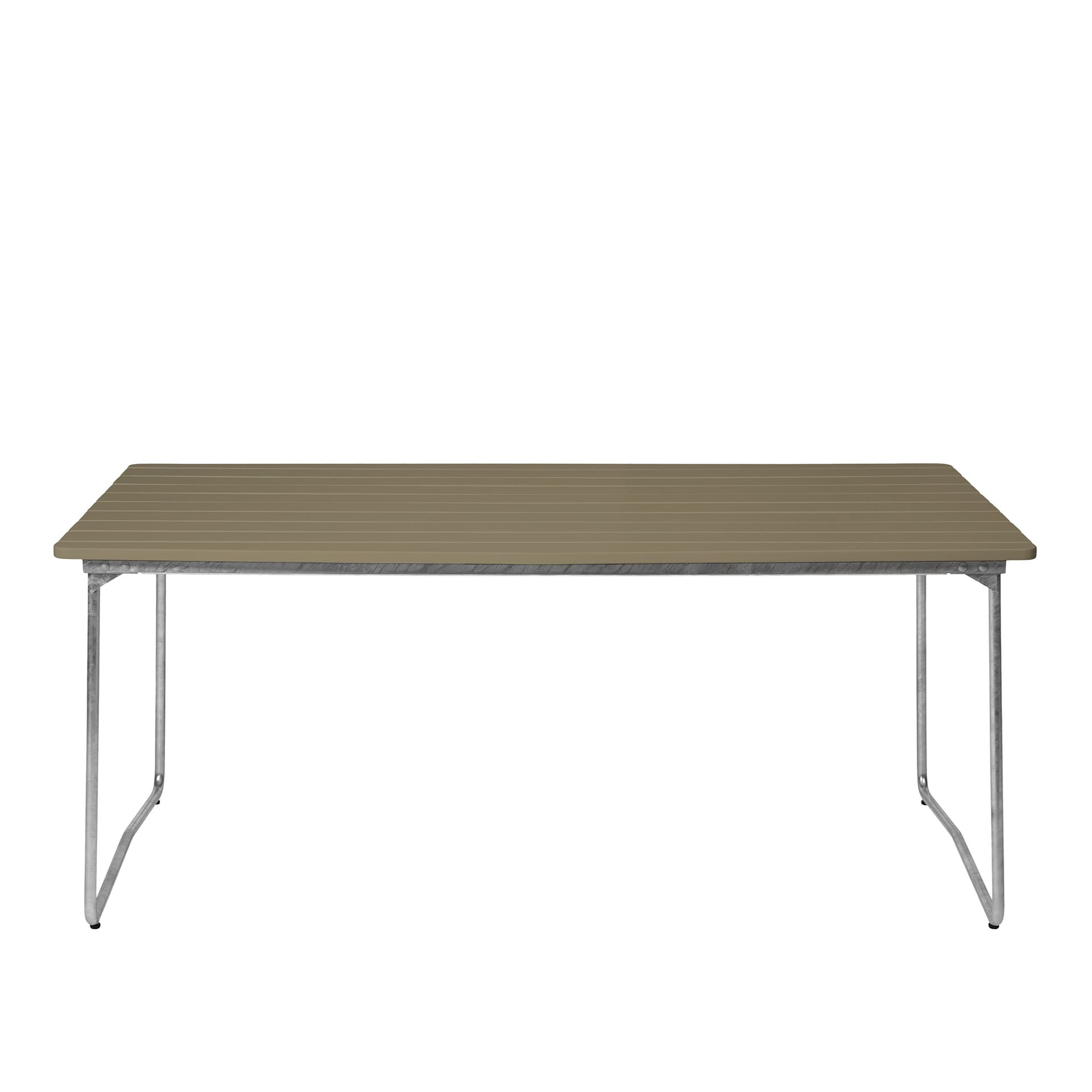 Grythyttan Stålmöbler - Bord B31 170cm varmforsinket stativ lysegrønn eik - Utendørs spisebord - Grønn
