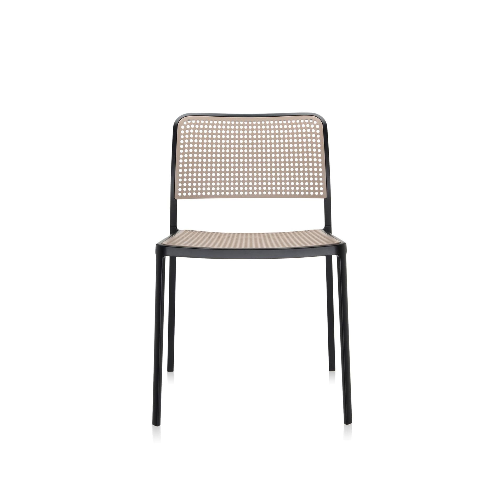 Kartell - Audrey Chair 5875, Black/Sand - Spisestoler - Piero Lissoni - Svart - Metall/Syntetisk materiale