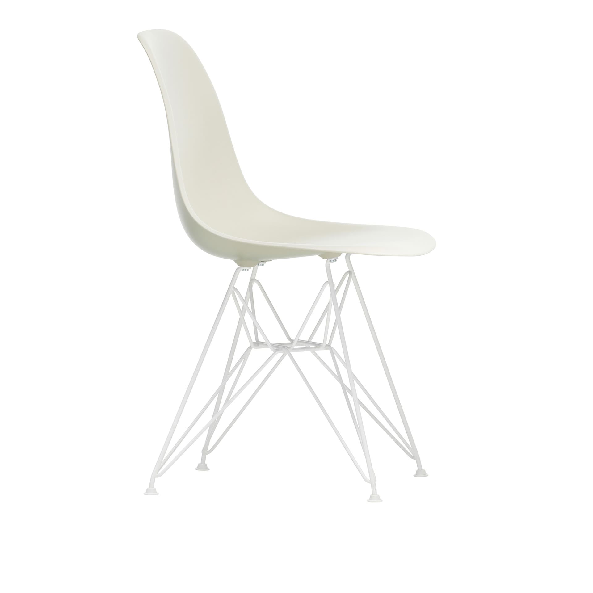 Vitra - Eames Plastic Chair DSR - 11 Pebble - White Base - Spisestoler - Charles & Ray Eames - Hvit - Metall/Plast