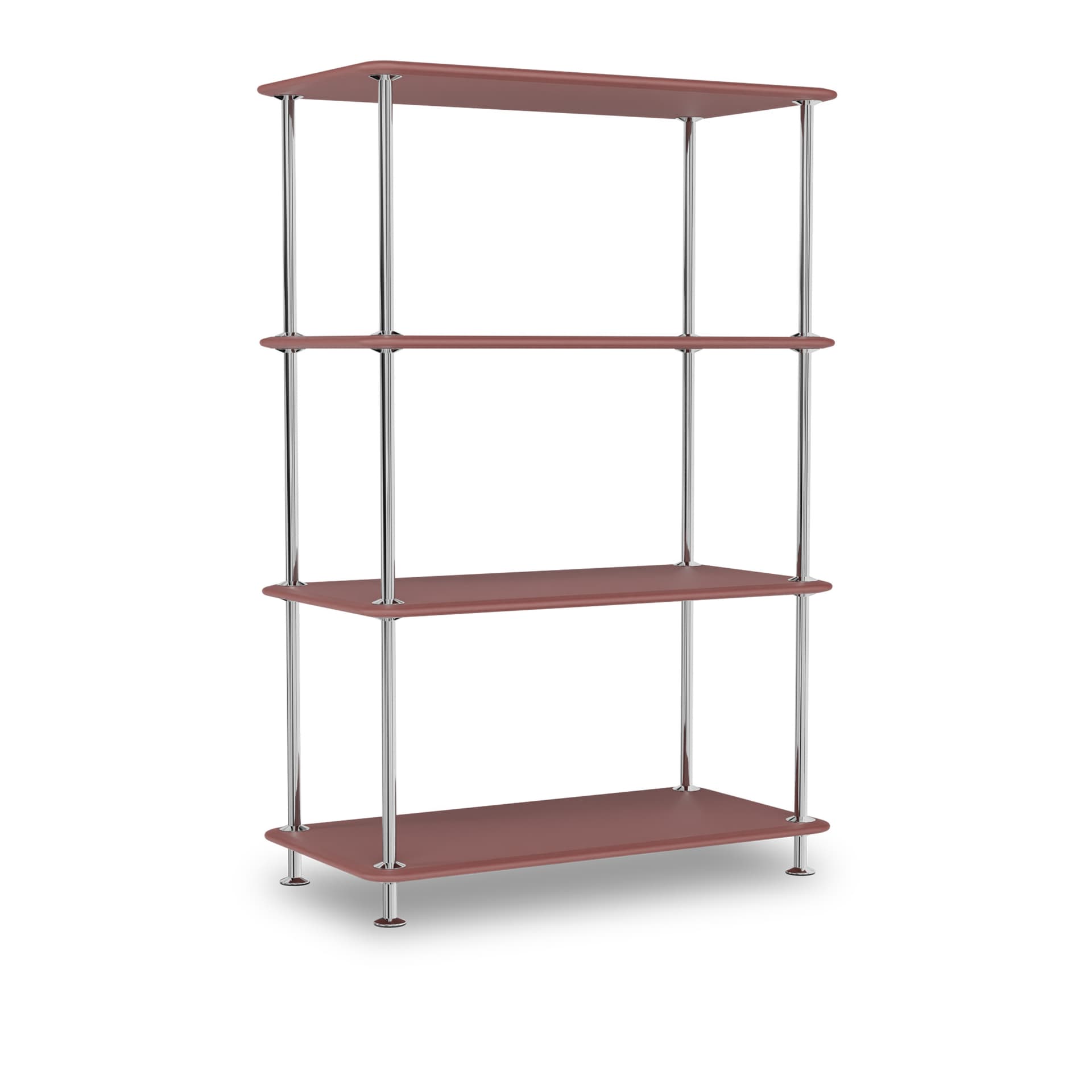 Montana - Montana Free 300000 231-Masalastructure 44C-Chrome - Hyller & Hyllesystem - Jakob Wagner - Rød - Metall/Tre