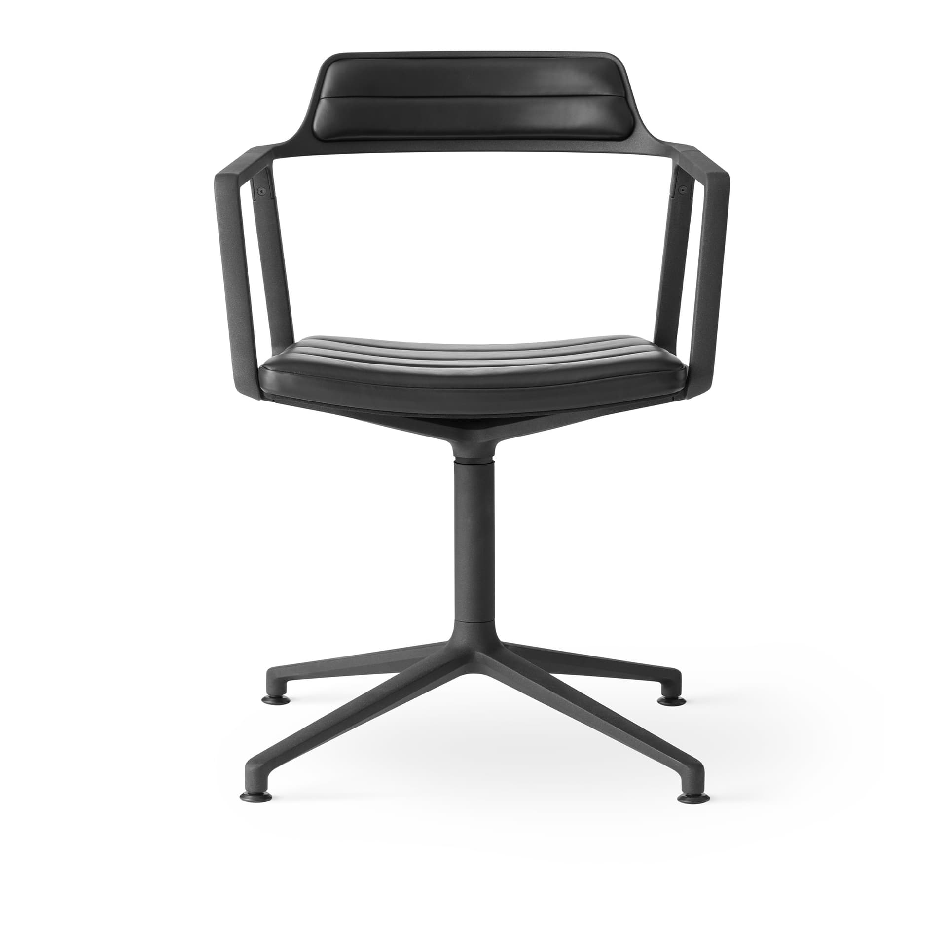 Vipp - Vipp452 kontorstol svart ram med läder black - Kontorstoler - Svart