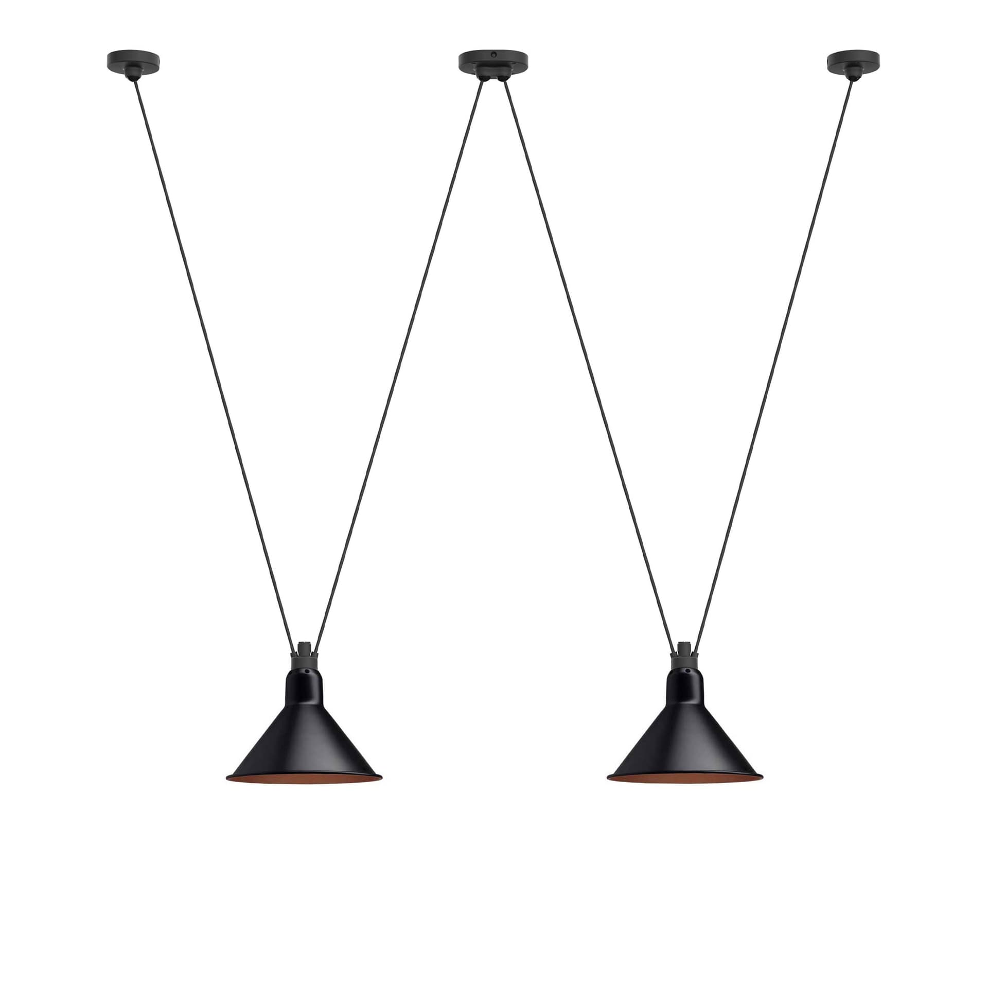 DCWéditions - Les Acrobates De Gras 324 L Conic Black/Copper Inside - Pendellamper - Bernard-Albin Gras - Svart