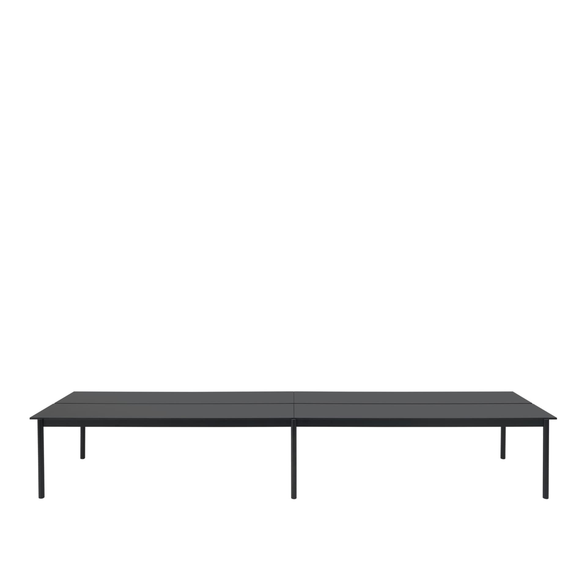 Muuto - Linear system table 110cm black nanolaminate/black abs/black - Thomas Bentzen - Tre
