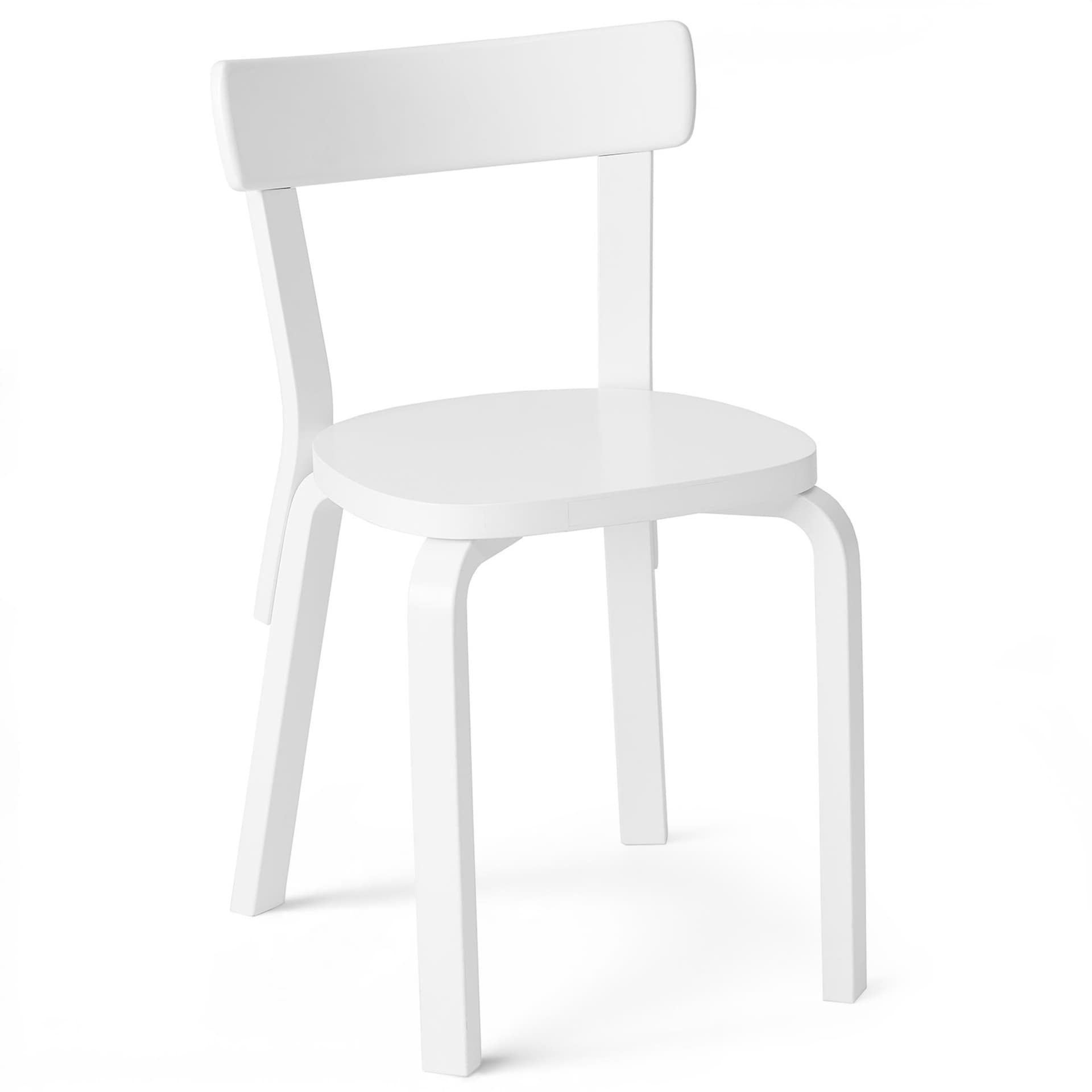 Artek - Stol 69, Helt vitlackad - Spisestoler - Alvar Aalto