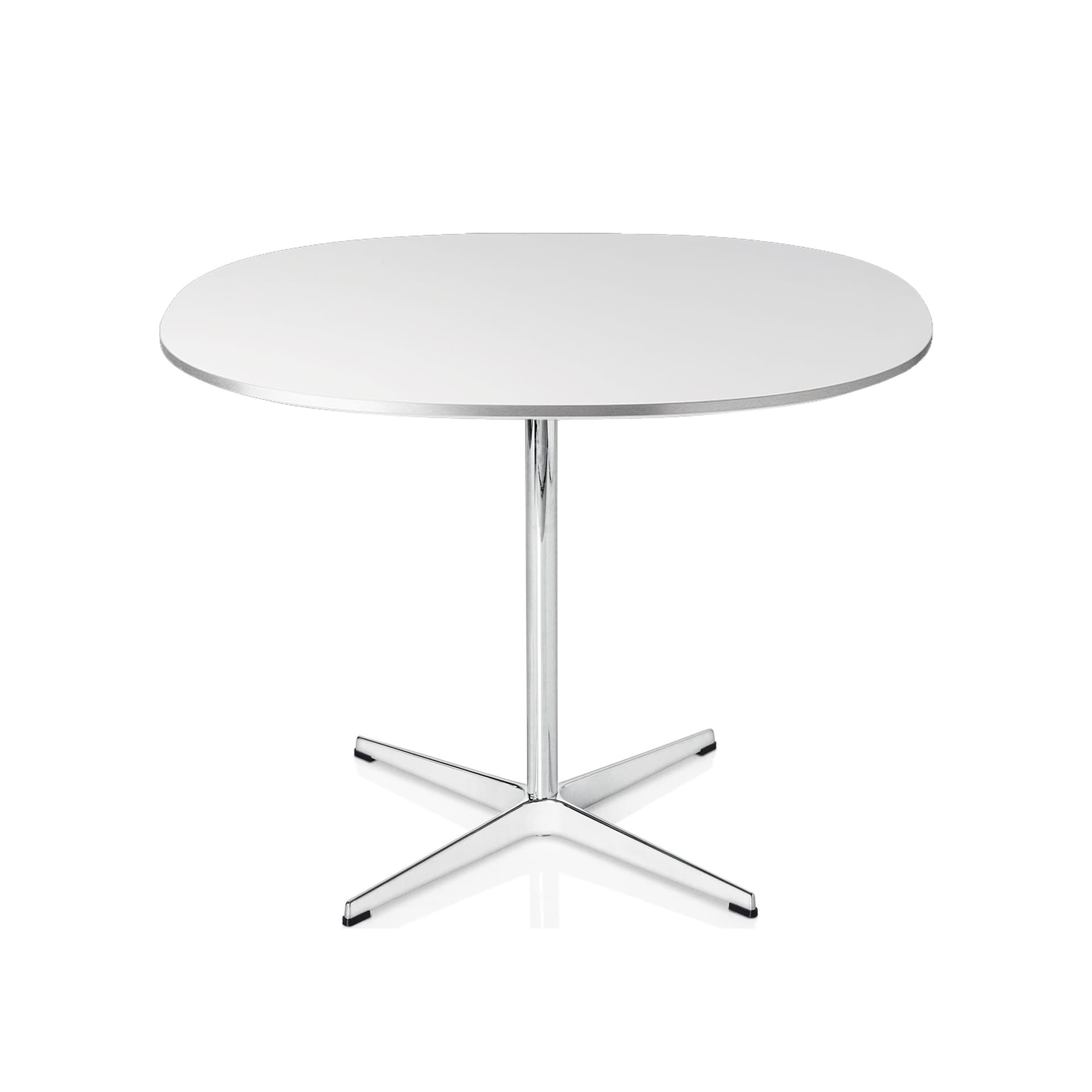 Fritz Hansen - A602 Supercirkulär, 75x75 cm, Laminat Vit, 4-grenad stjärnfot - Spisebord - Arne Jacobsen,Piet Hein - Hvit - Laminat/Metall