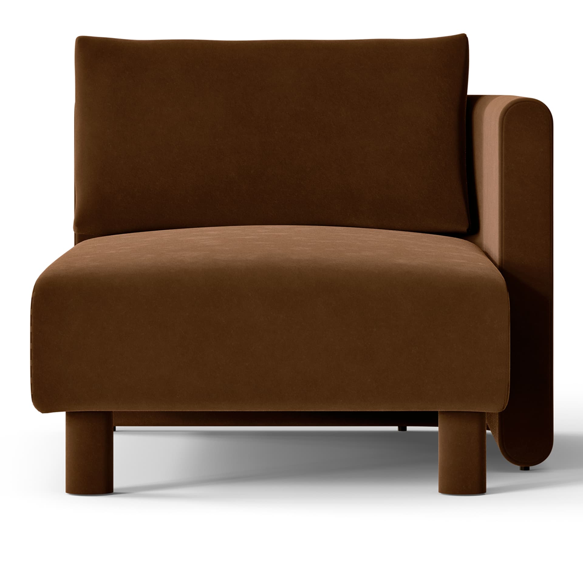 Ferm Living - Dase Chaise Lo R Rich Velvet - 36 Soft brown - Modulsofaer & Hjørnesofaer - Brun - Tre/Plast