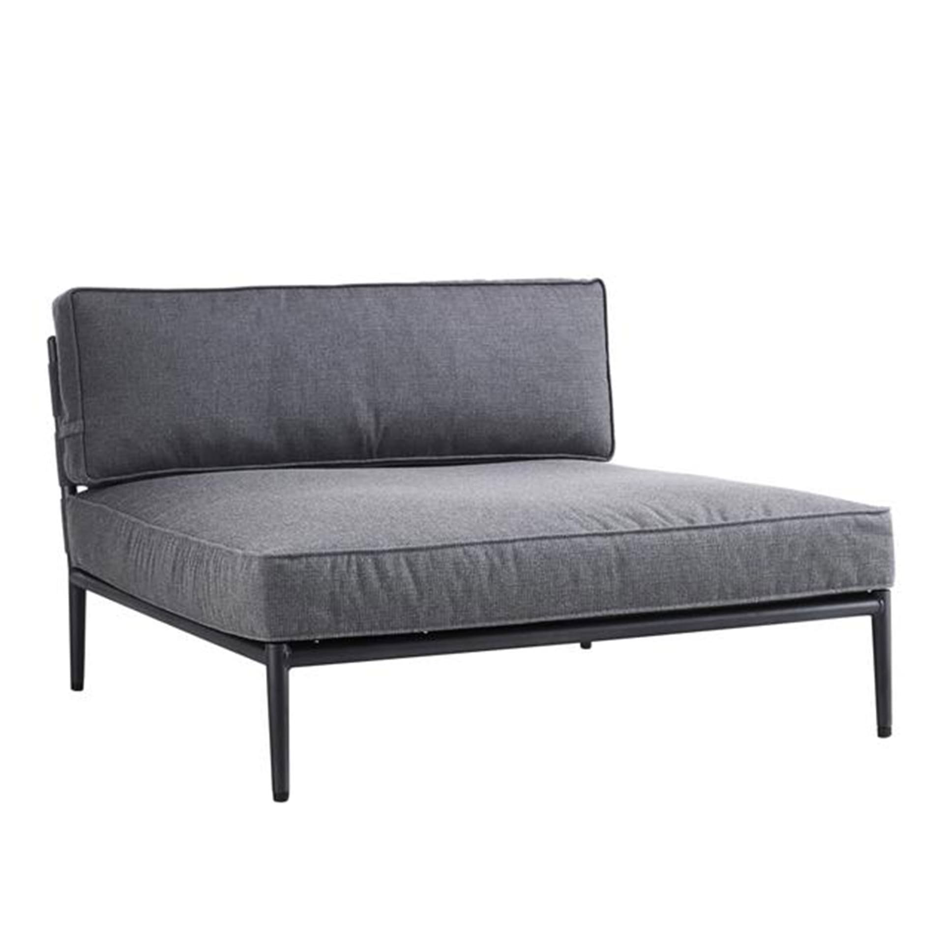 Cane-Line - Conic Daybed Modul, Grey - Utendørs sofaer - Foersom & Hiort-Lorenzen MDD