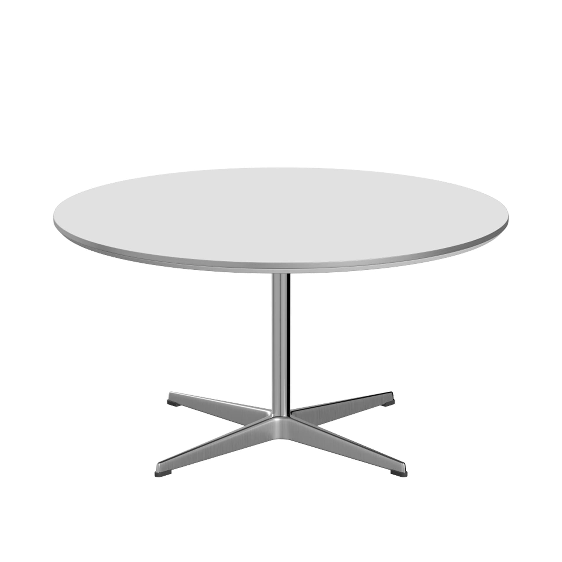 Fritz Hansen - A223 Cirkulär Soffbord, Ø90 cm, Laminat, White - Sofabord - Arne Jacobsen,Piet Hein - Hvit - Metall/Tre