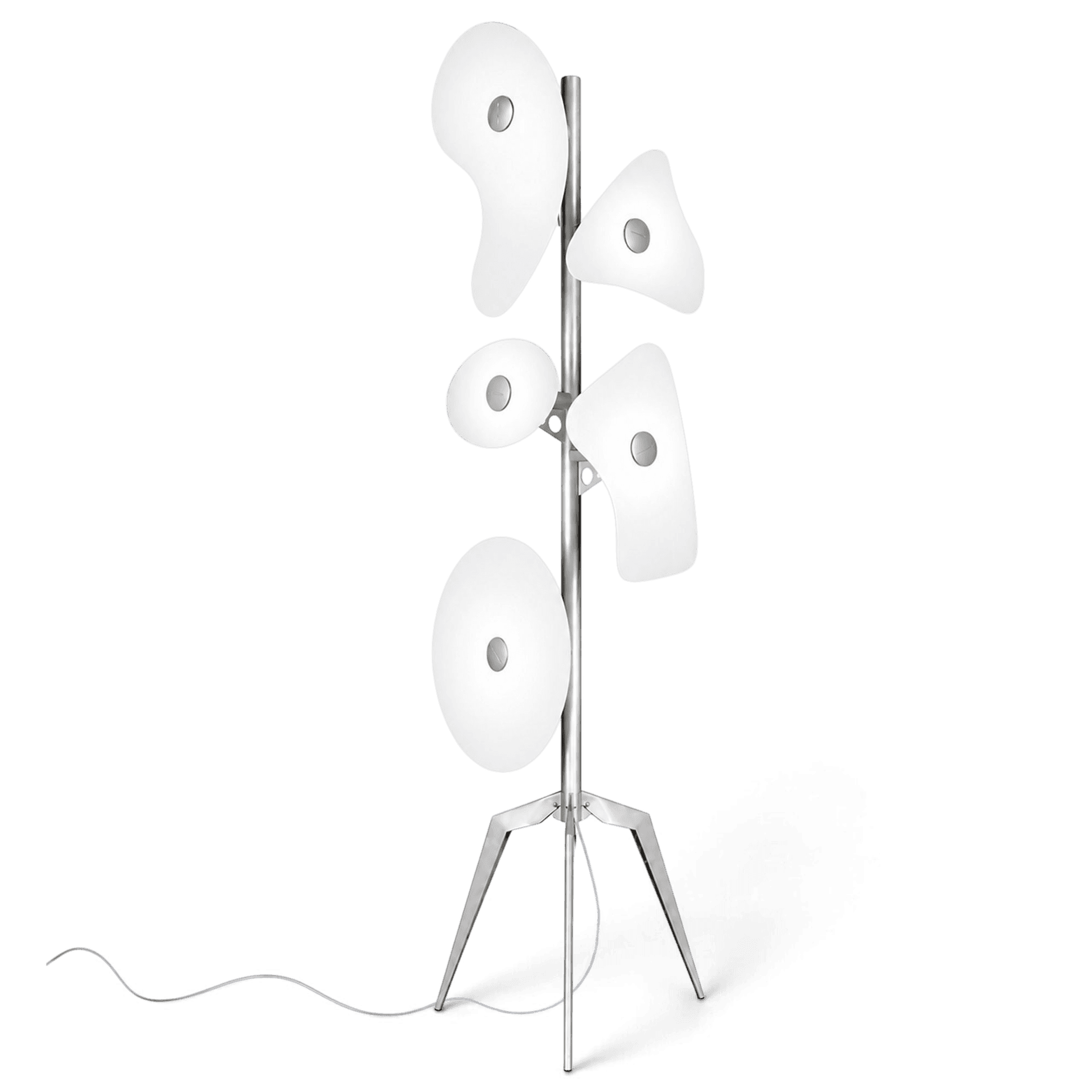 Foscarini - Orbital gulvlampe white - Skjermlamper - Ferruccio Laviani - Hvit - Glass
