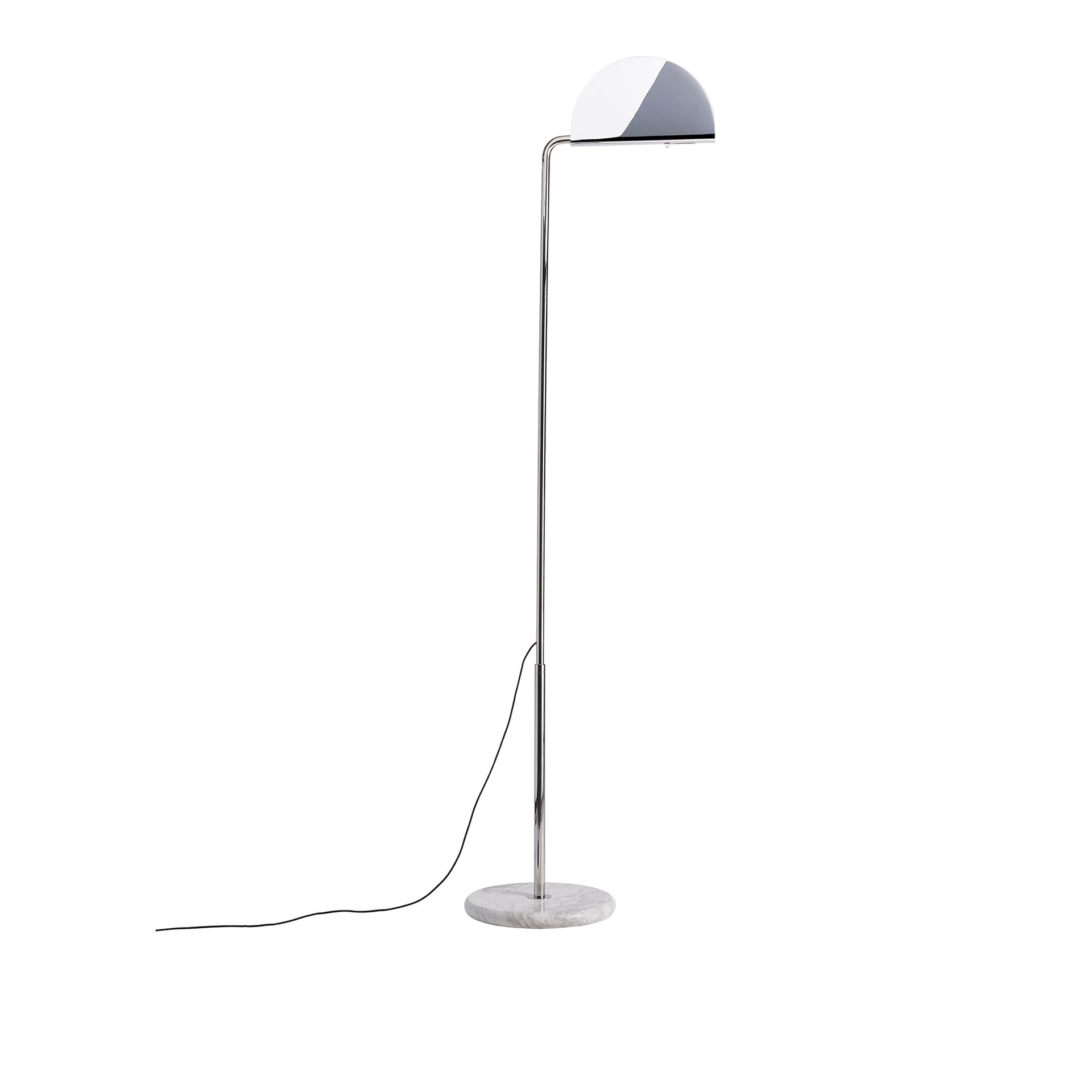DCW - Mezzaluna Gulvlampe White Marble/Chrome