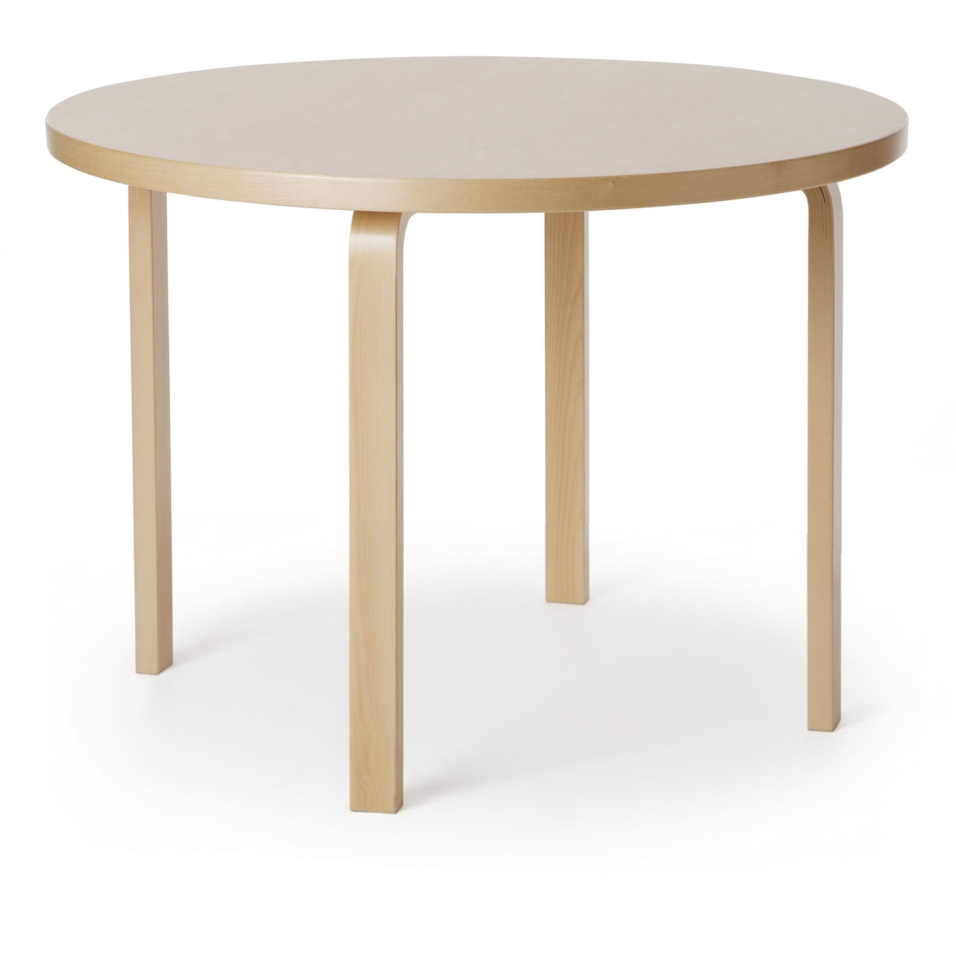 Artek - Aalto Bord 90A, Björkfanér, Klarlackad - Spisebord - Alvar Aalto - Tre farget - Tre