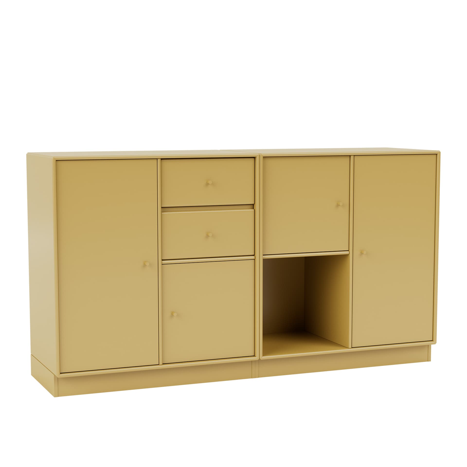 Montana - Couple Sideboard 157-Cumin 07 Plinth 7 cm - Sideboards - Peter J. Lassen - Gul - Tre