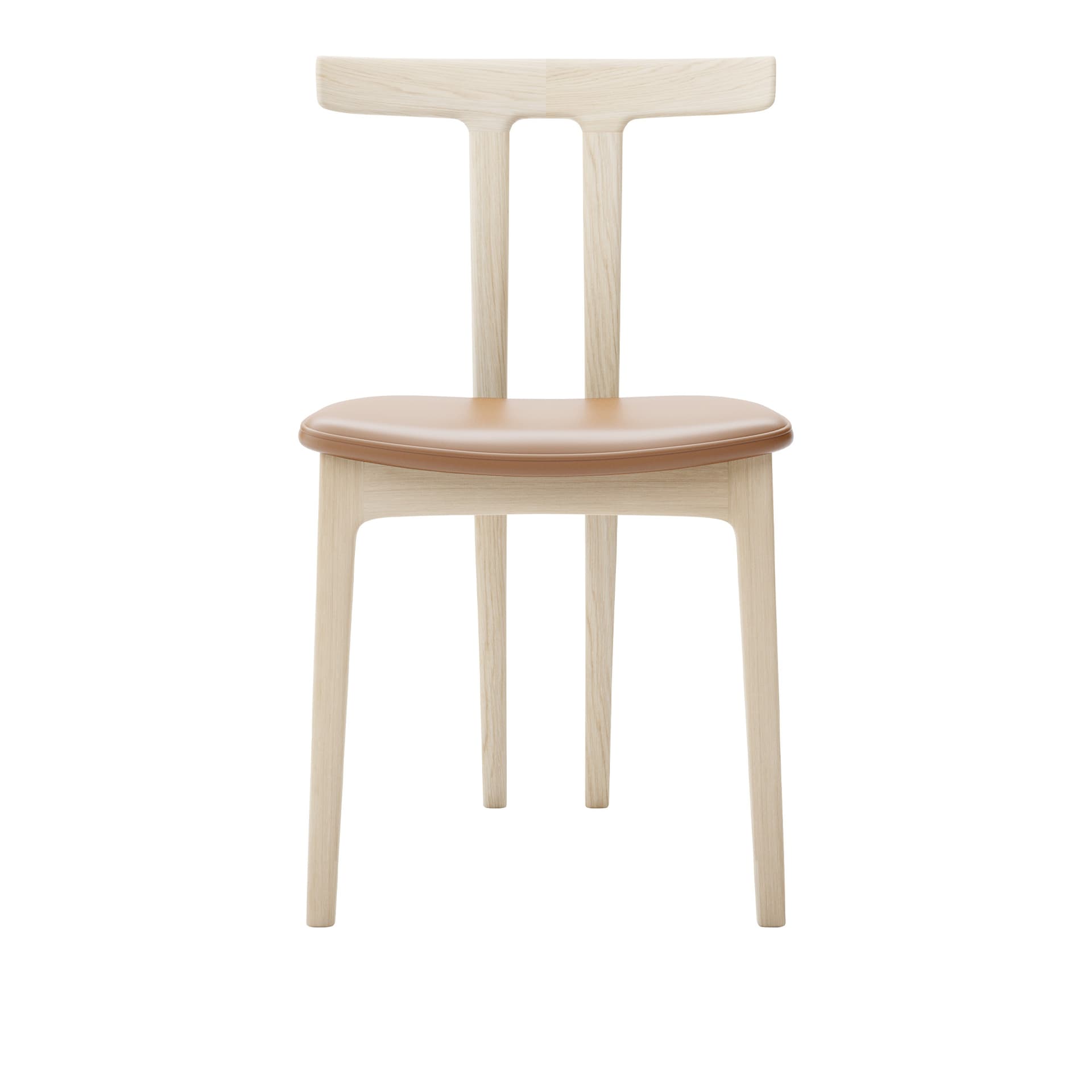 Carl Hansen - OW58, T-Chair, Soaped Oak, Leather Cat. B Thor 307 - Spisestoler - Ole Wanscher - Tre farget - Lær/Tre/Skum