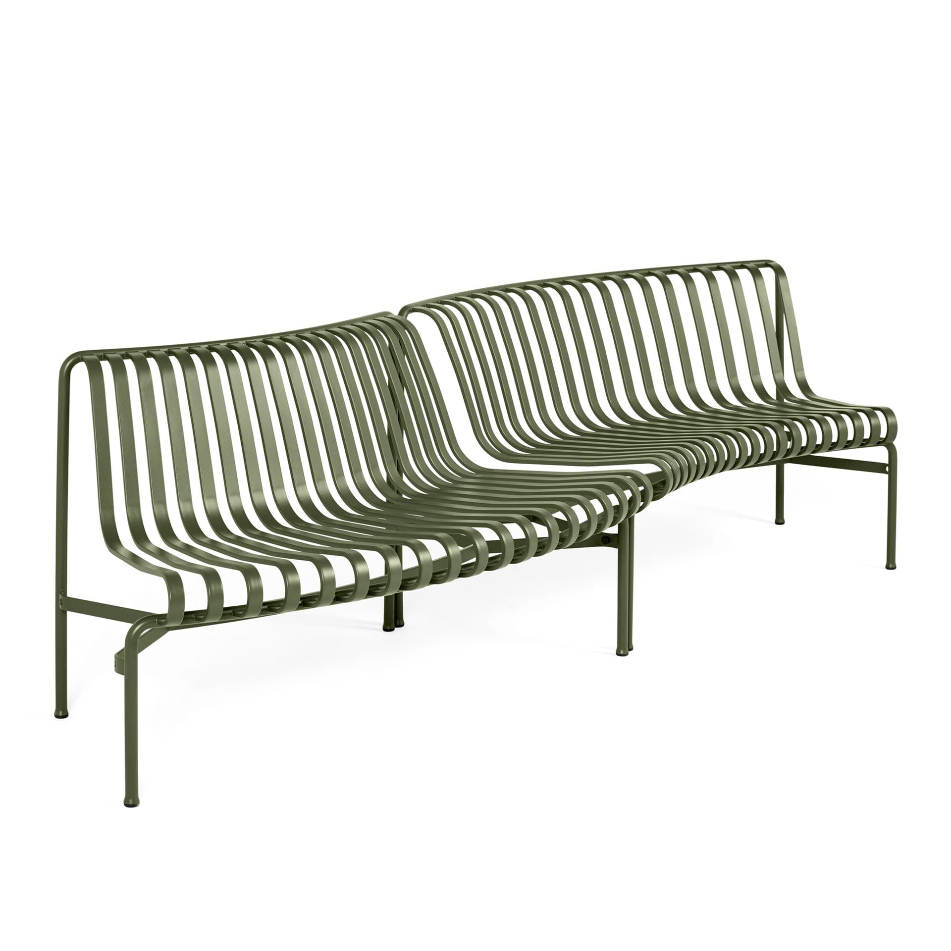 HAY - Palissade Park Dining Bench - Olive In/Out - Hagebenker & sofaer - Ronan & Erwan Bouroullec - Grønn