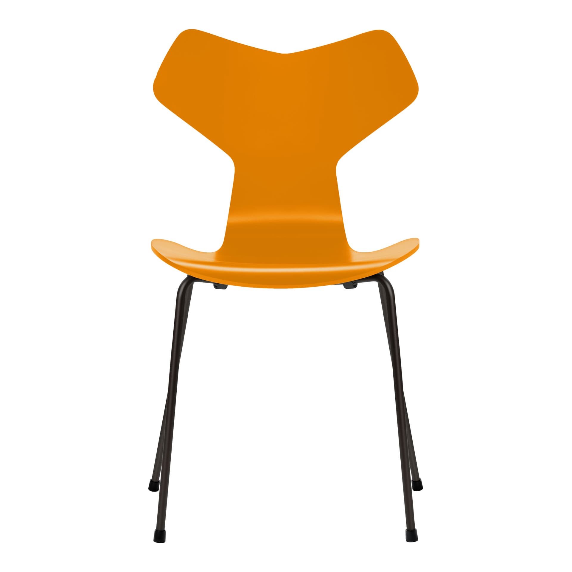 Fritz Hansen - Grand Prix 3130 Burnt Yellow Lackad/Black - Spisestoler - Arne Jacobsen - Gul - Metall/Tre