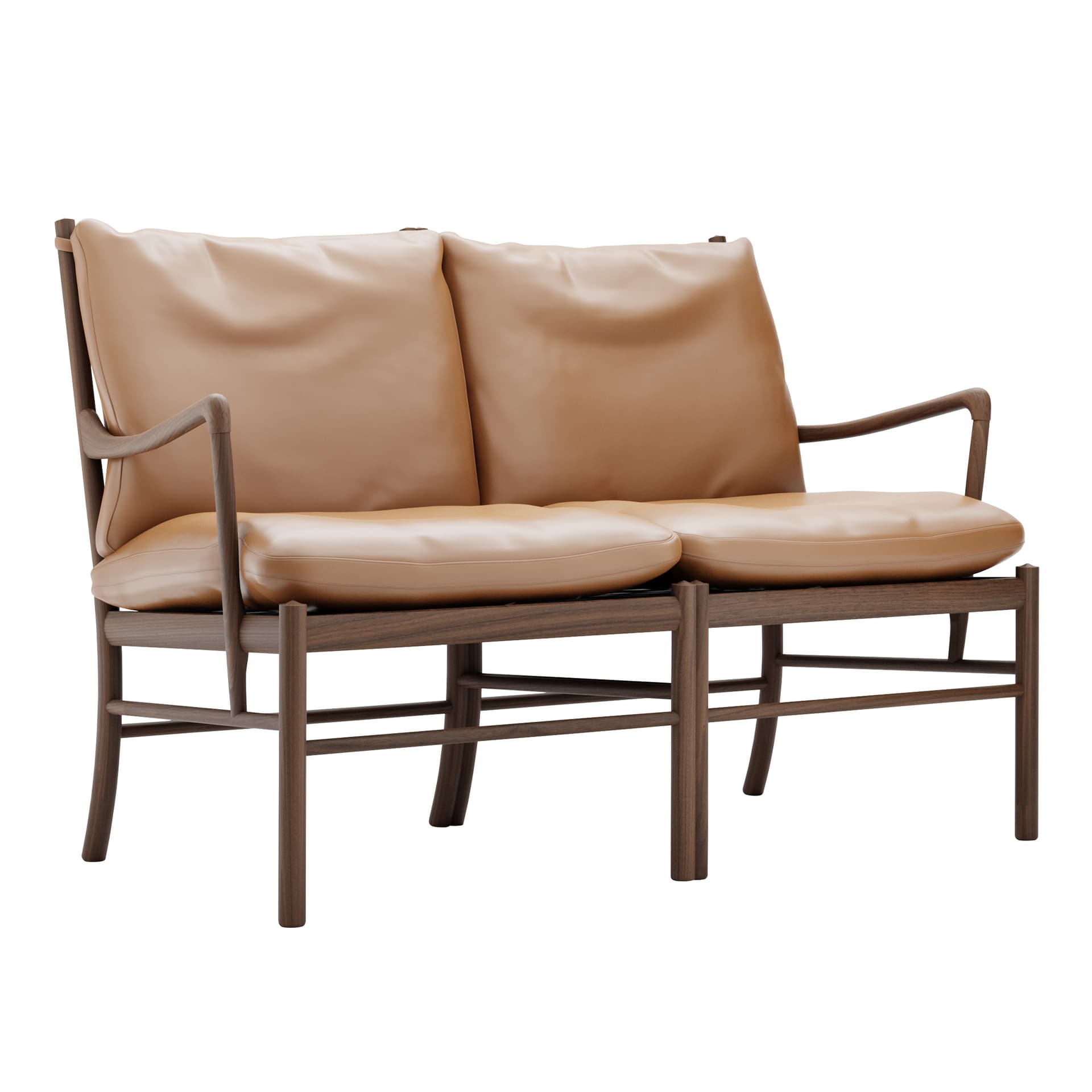 Carl Hansen - OW149-2 - Colonial Sofa, Oljad Valnöt, Lädergrupp B Thor - 307 - Sofaer - Ole Wanscher - Brun