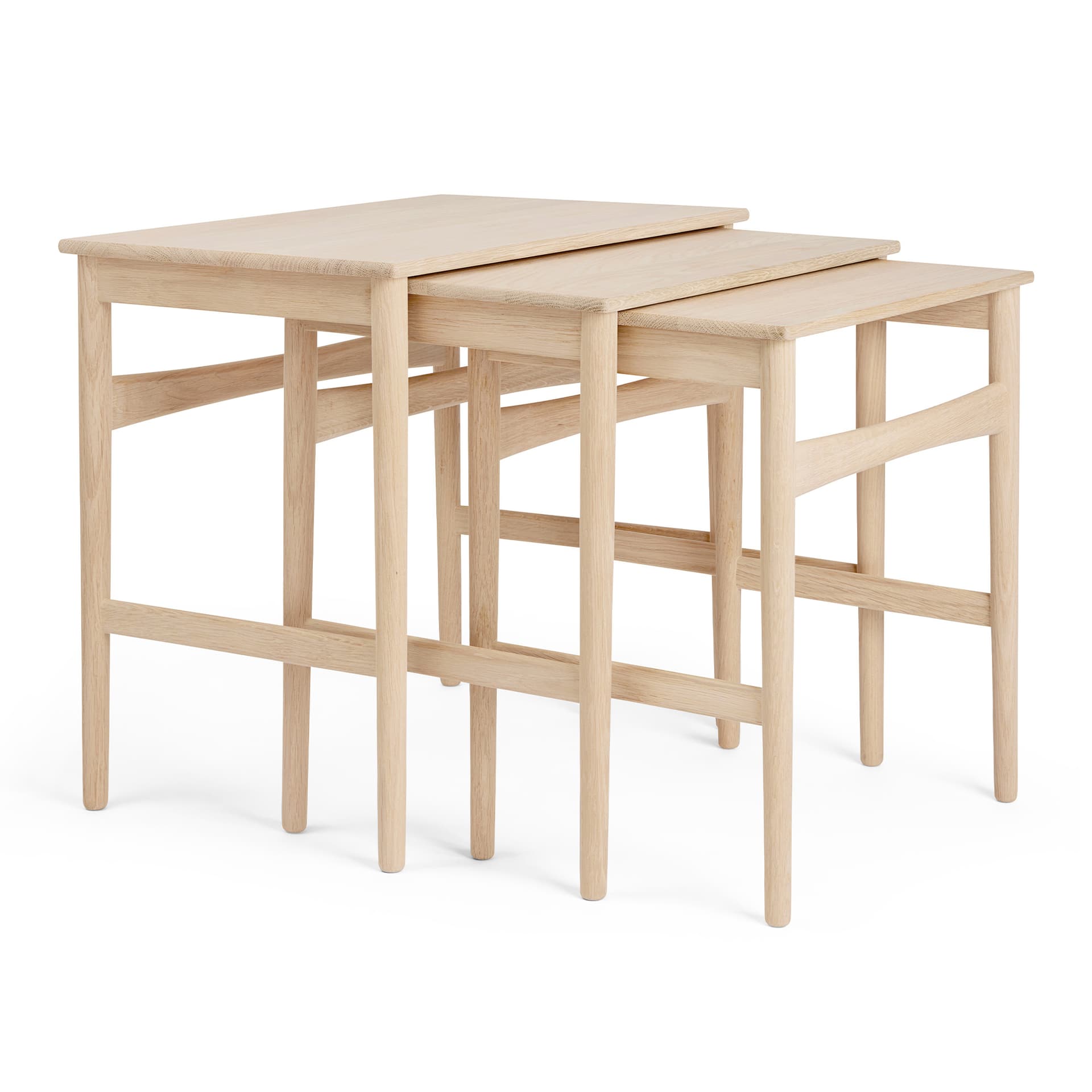 Carl Hansen - CH004 Nesting Table Oak Soap - Småbord & sidebord - Hans J. Wegner - Tre farget - Tre