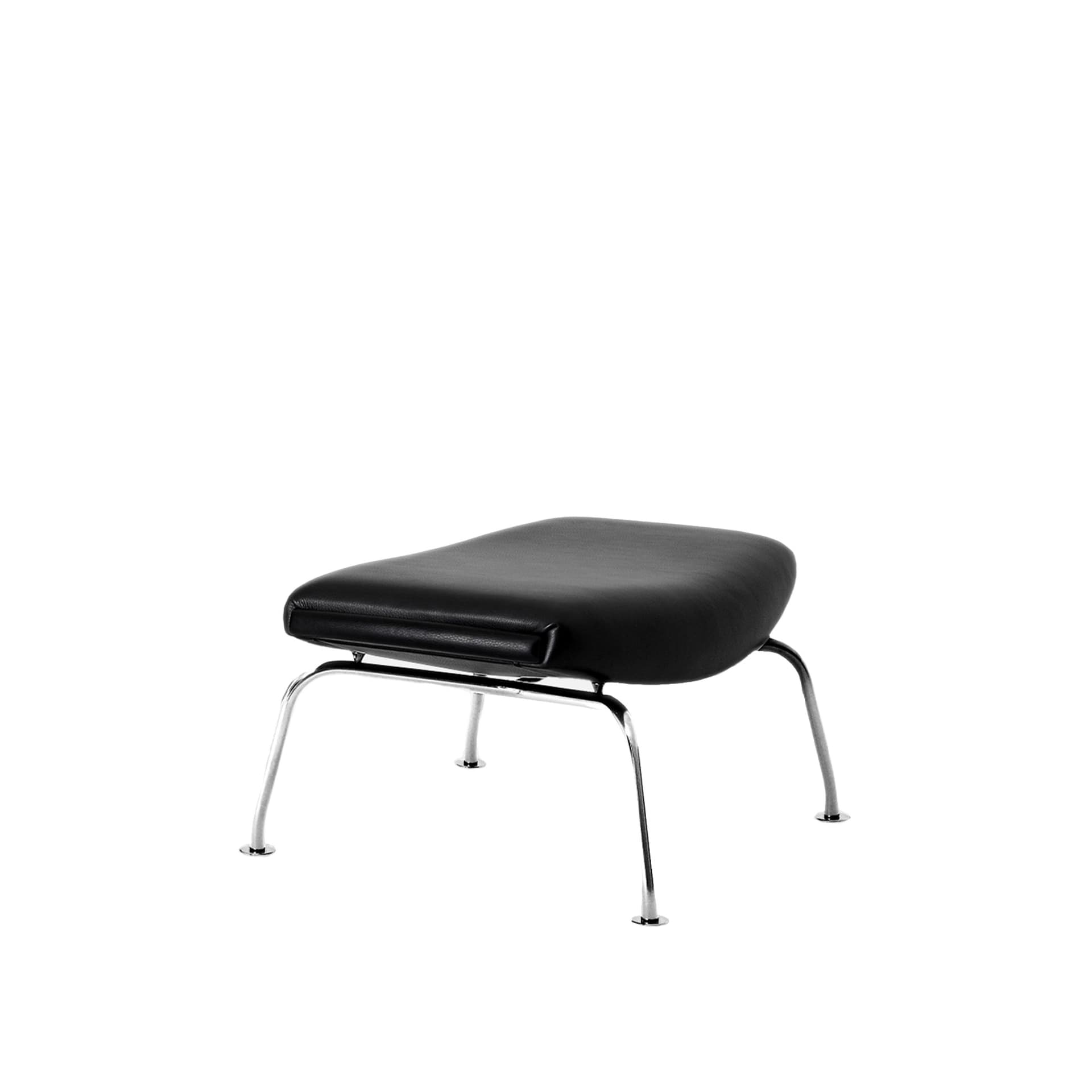 Fredericia Furniture - Wegner Ox Ottoman, Chrome, Leather Cat. 3 Max 98 Black - Skamler & Taburetter - Hans J. Wegner - Beige