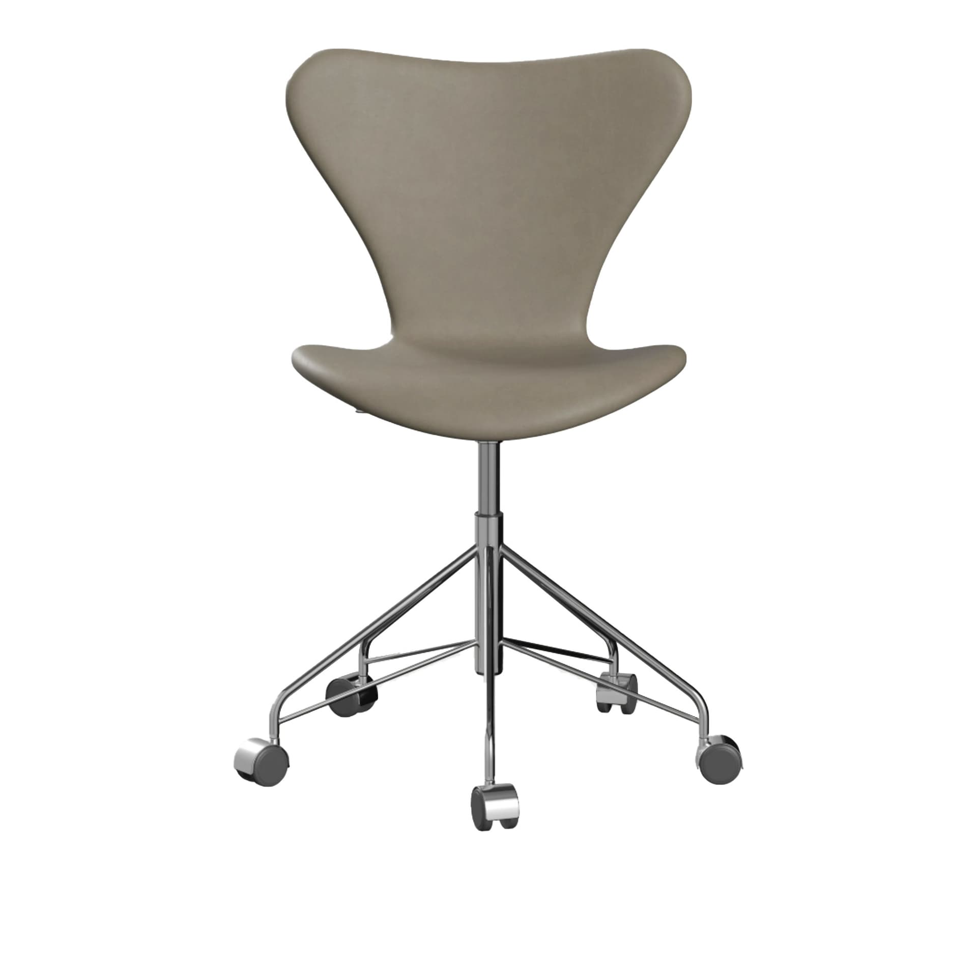 Fritz Hansen - 3117 Sjuan, Fully Upholstered, Base Chromed - Kontorstoler - Arne Jacobsen