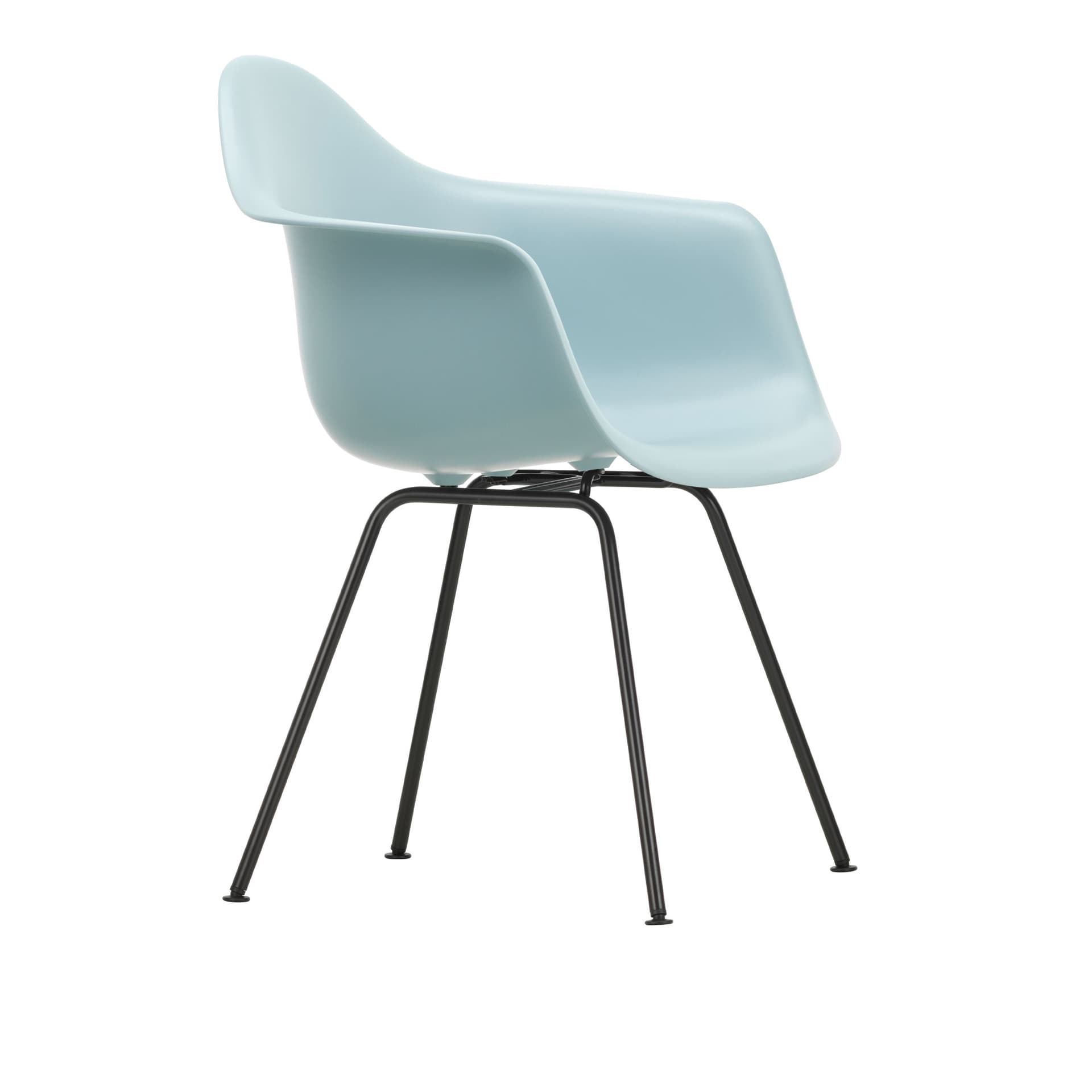 Vitra - Eames Plastic Armchair DAX - 23 Ice Grey - Basic Dark Base - Spisestoler - Charles & Ray Eames - Grå - Metall/Plast
