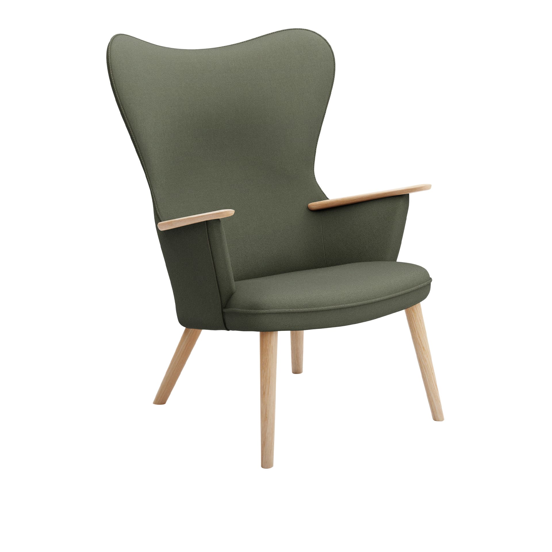 Carl Hansen - CH78 Mama Bear Fjord 961 - Lenestoler - Hans J. Wegner - Tre/Tekstilmateriale/Skum