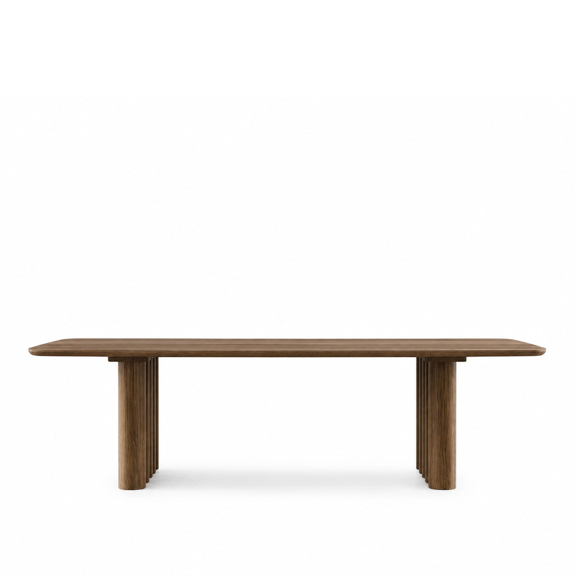 Dk3 - Plush Table Rectangular 30mm tabletop 130mm legs  L300 x W100 x H72 cm  Max 2 extension leaves Smoked oak - oil - Spisebord - Brun
