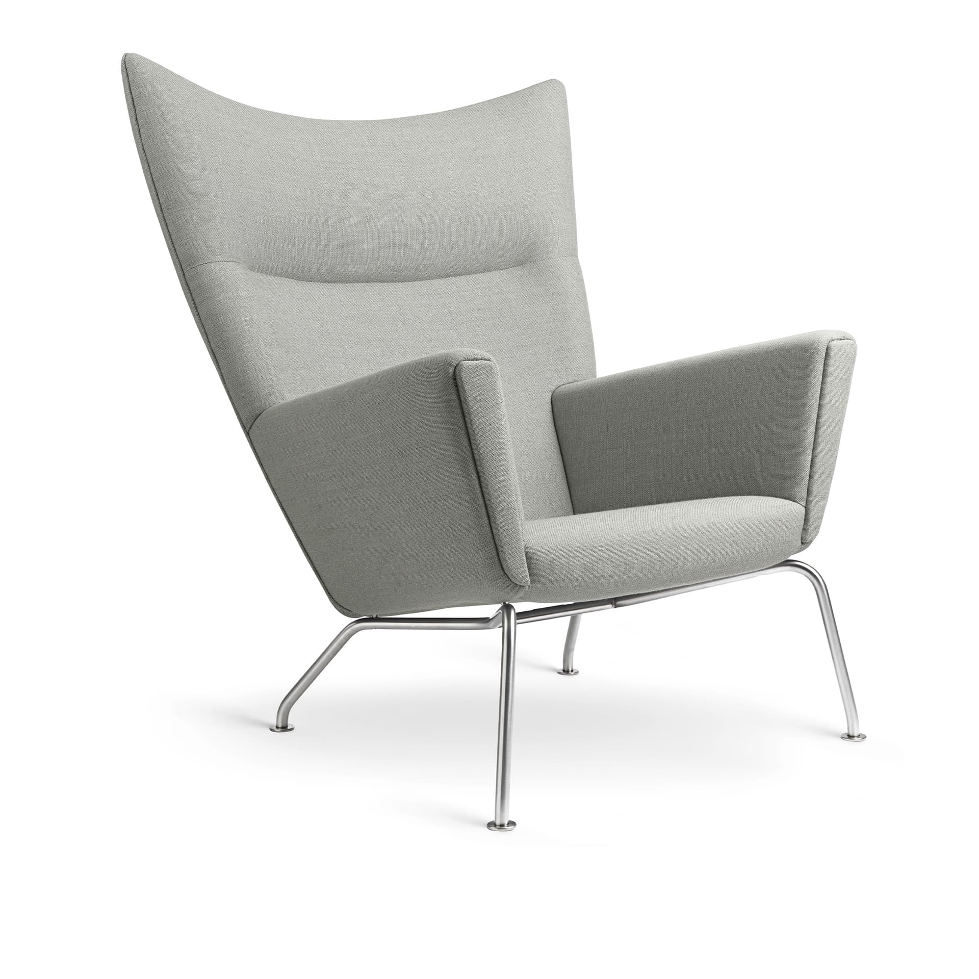 Carl Hansen - CH445 Wingchair Passion 13101 Stainless HR FSC®70% - Lenestoler - Hans J. Wegner - Grå - Tre